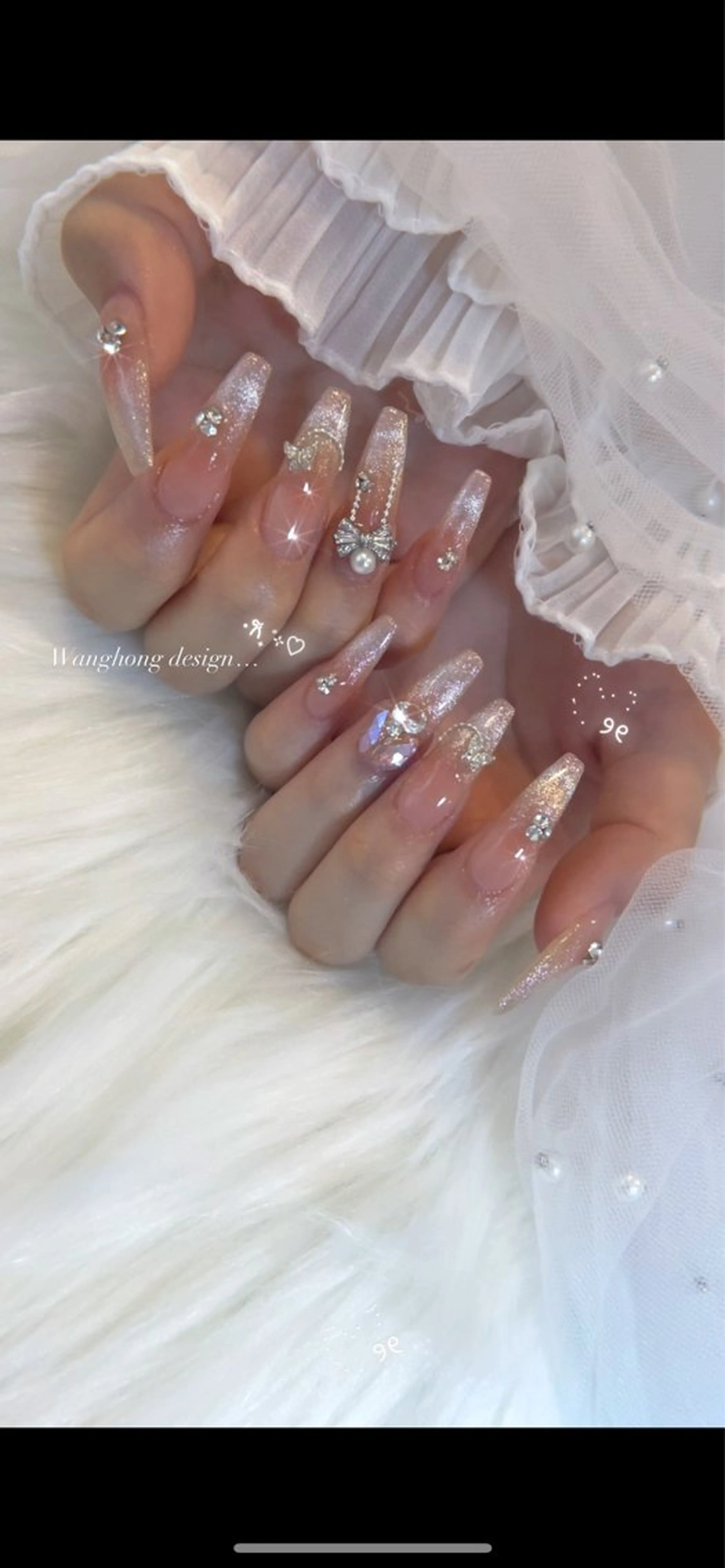 ネイル チークネイル マグネットネイル nail salon Lunasisのネイルデザイン