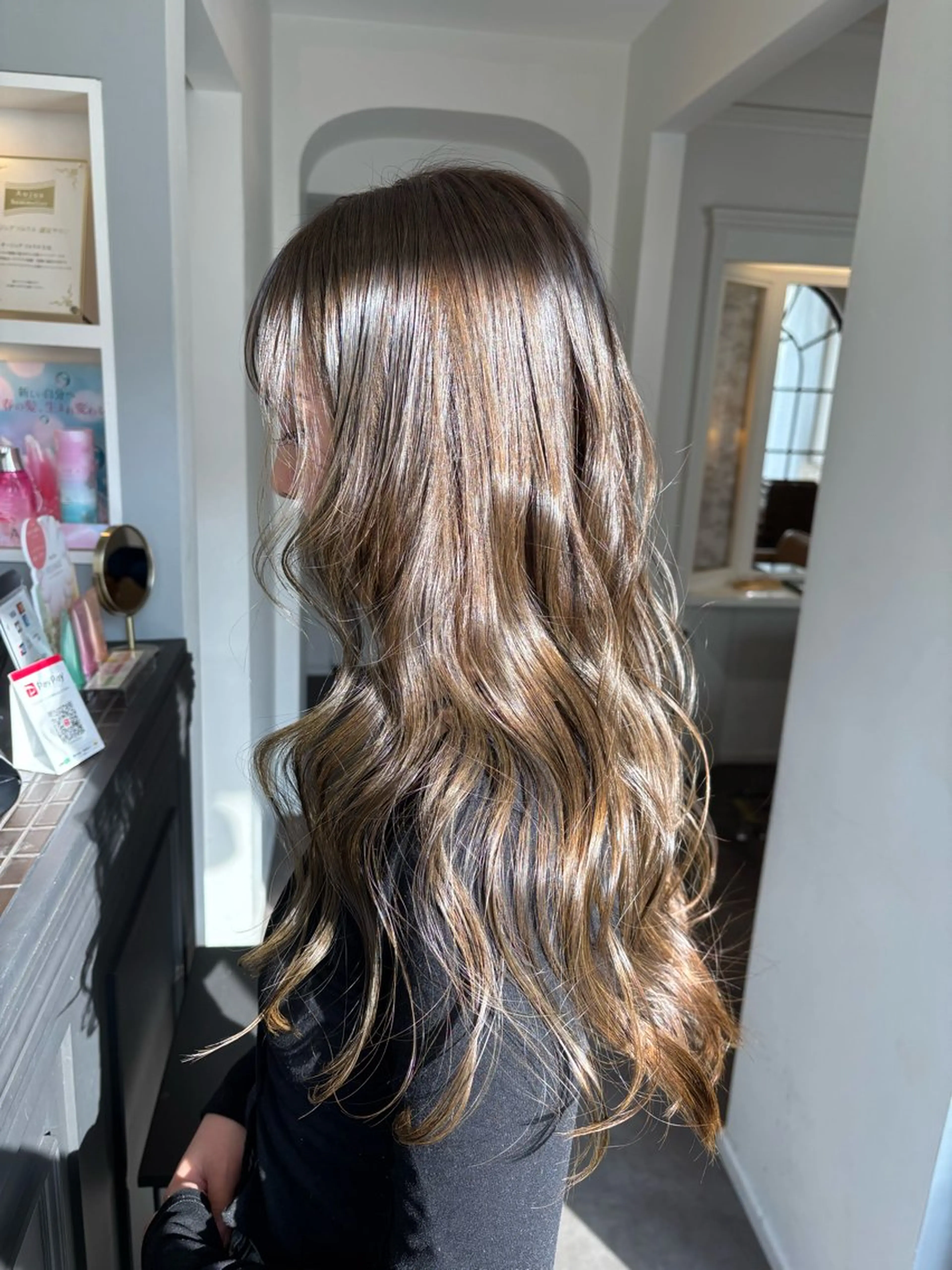 ロング カット ヘアカラー トリートメント 透明感カラー🎀 tasty／makoのヘアスタイル