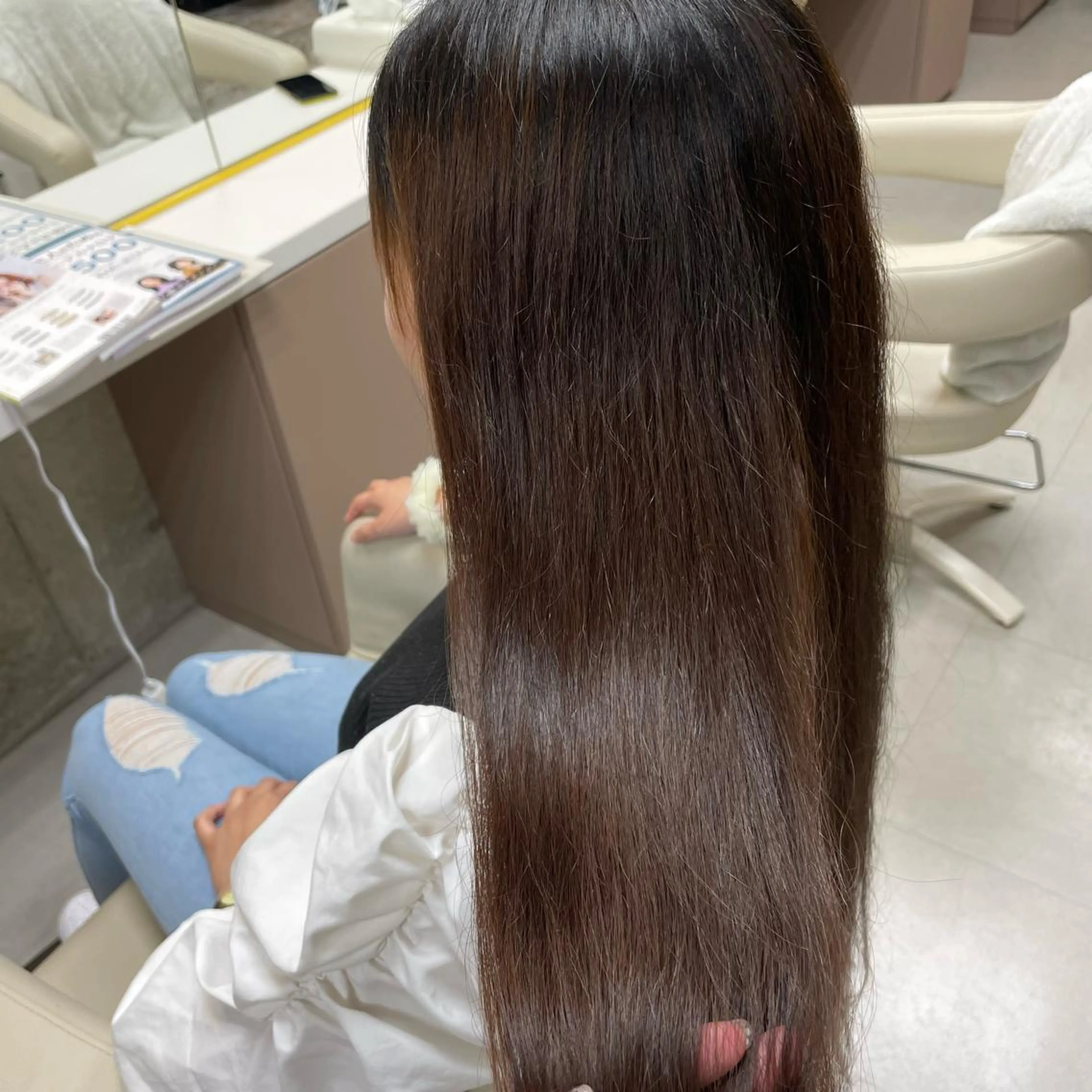 ロング カット 縮毛矯正 トリートメント 坂本 沙也加のヘアスタイル