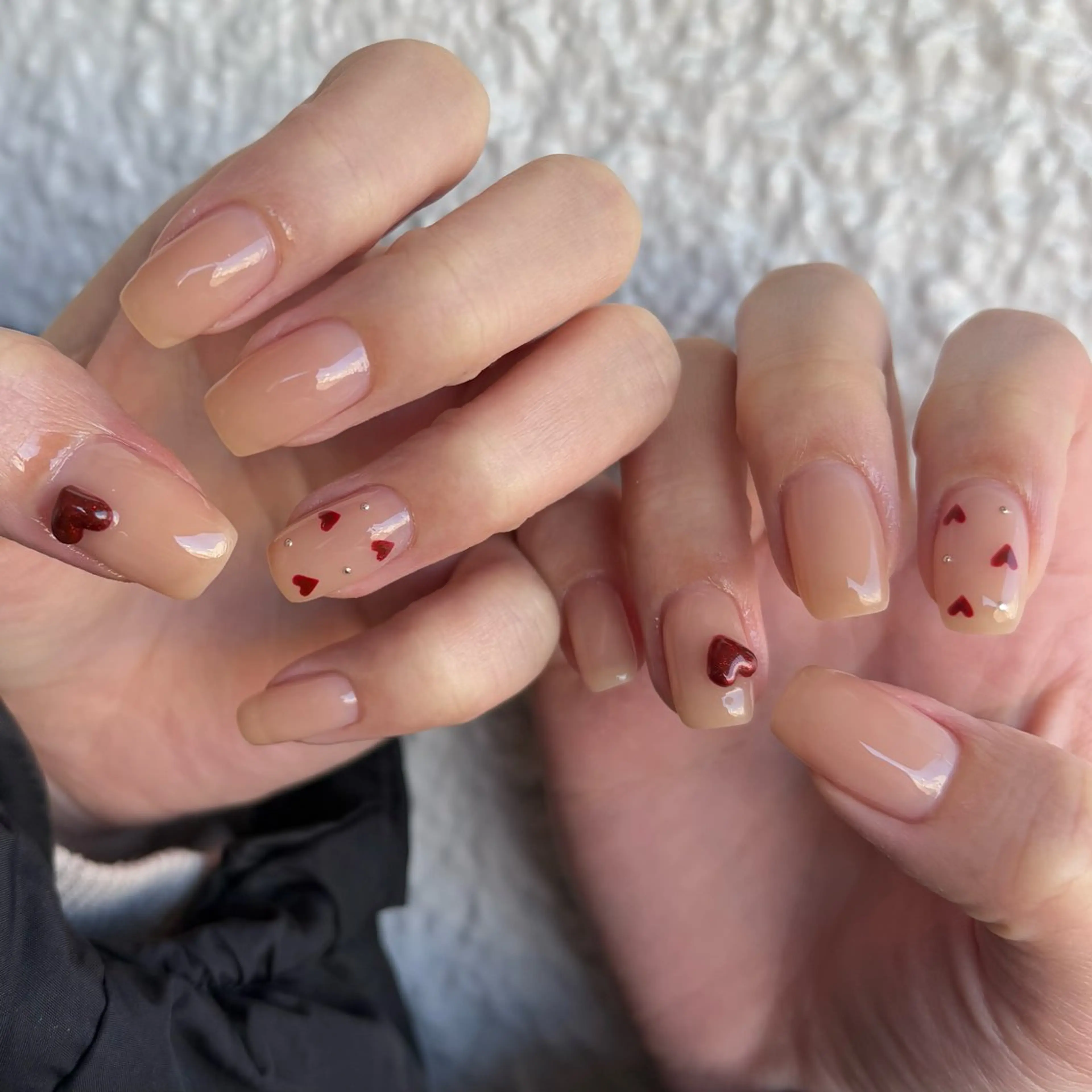 ネイル ハート ハンドネイル カメレオン京橋🌻 草葉由佳のネイルデザイン