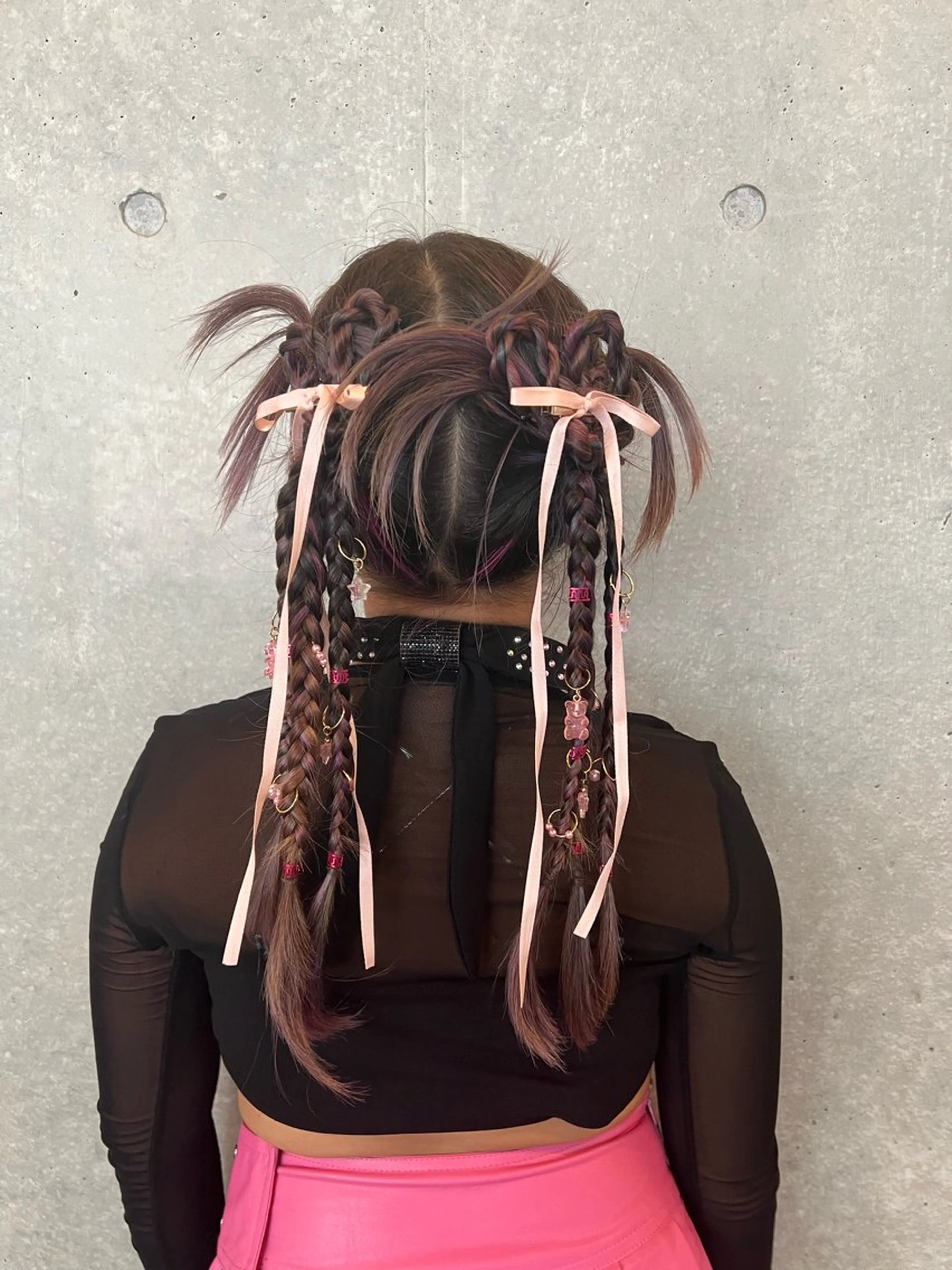 セミロング カラー ヘアアレンジ キッズ 子どものヘアアレンジ ヘアカラー トリートメント ヘッドスパ カラースペシャリスト しょう🧑🏼‍🎨のヘアスタイル