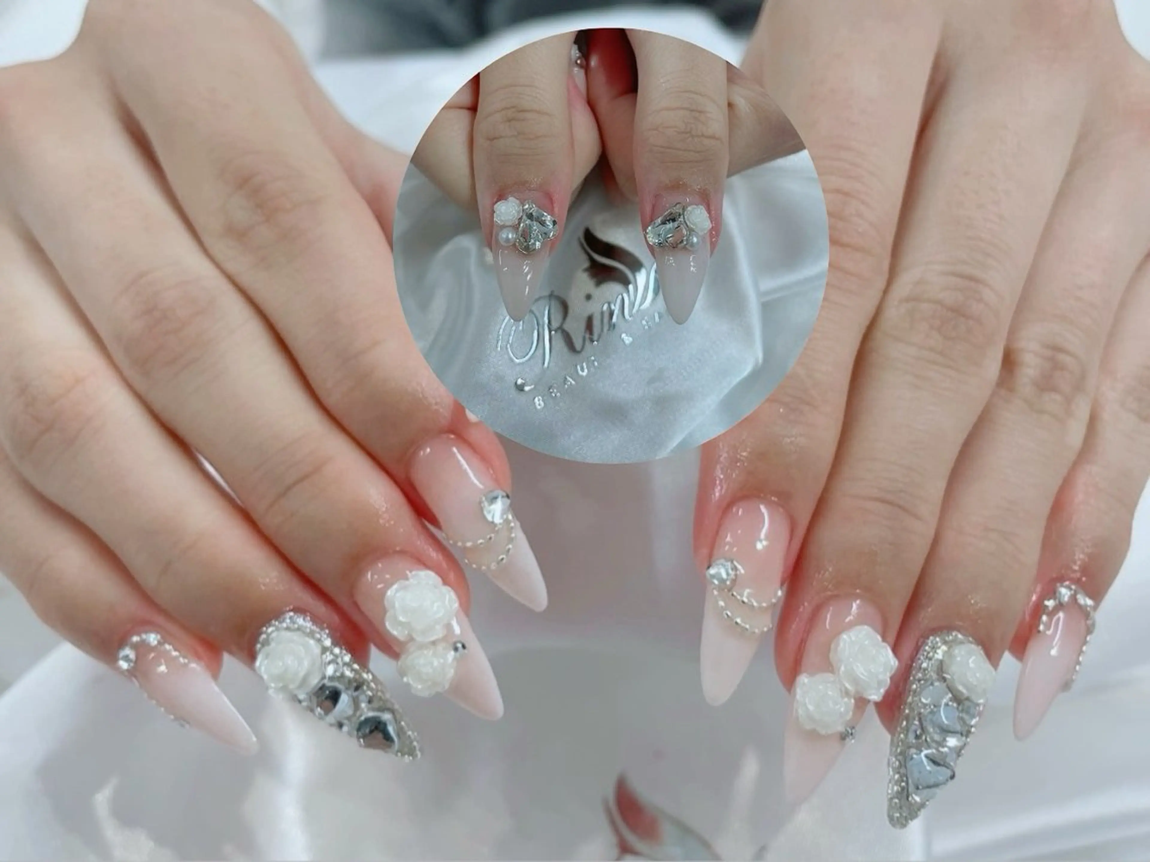 ネイル 成人式 ロングネイル ネイルチップ ハンドネイル Rin Nail 新大久保店のネイルデザイン