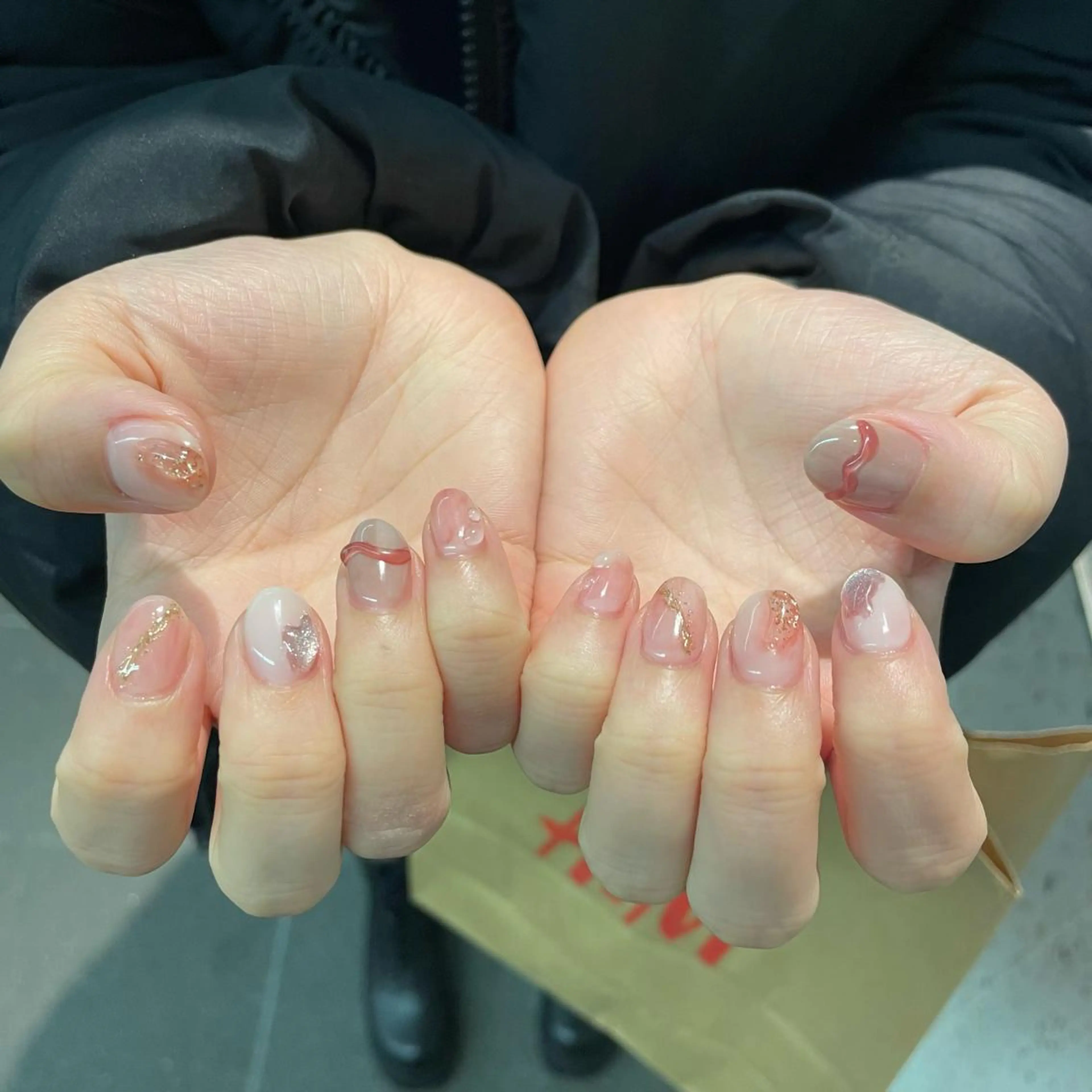 ネイル 持ち込み ニュアンスネイル ハンドネイル Bianca赤羽 松元🥣🫧のネイルデザイン