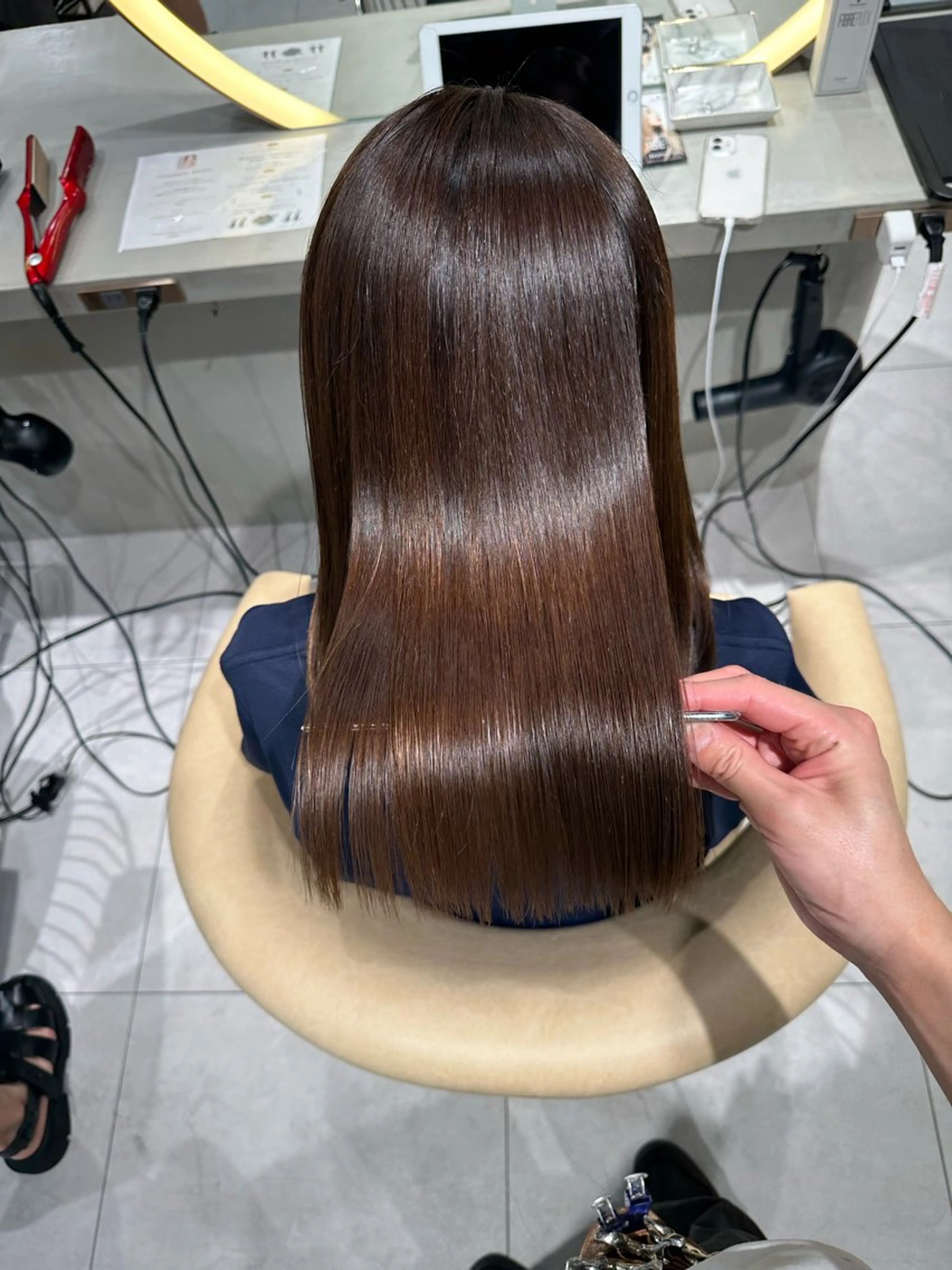 セミロング カラー トリートメント 《髪質改善✖️オリー ブ🧸》小嶋拓也のヘアスタイル