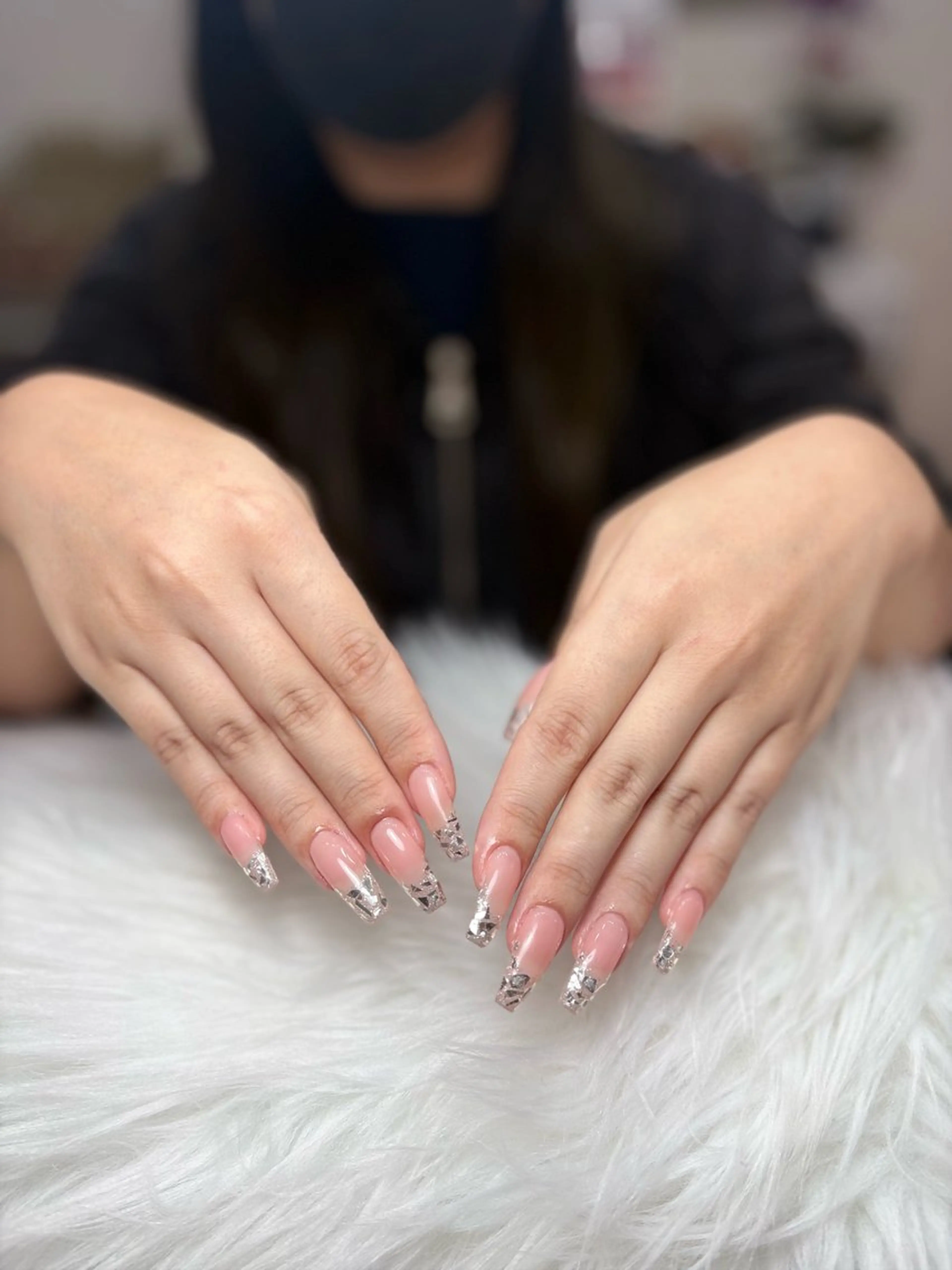 ネイル アートネイル 長さ出し ジェルネイル マグネットネイル ニュアンスネイル なな_ CloudyChanのネイルデザイン