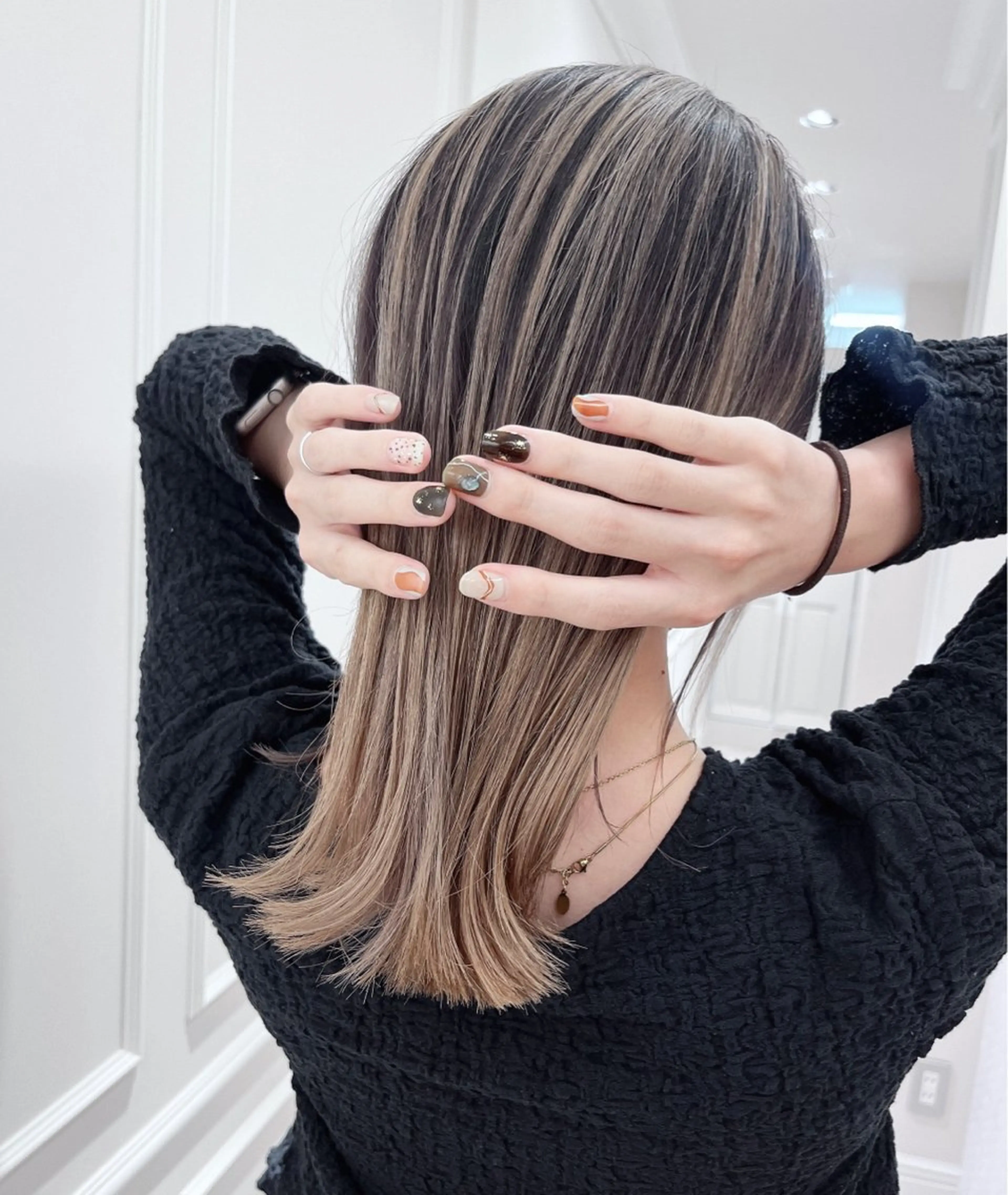 ミディアム カラー カット ヘアカラー トリートメント 🎀可愛くします💗 空きあり✨のヘアスタイル