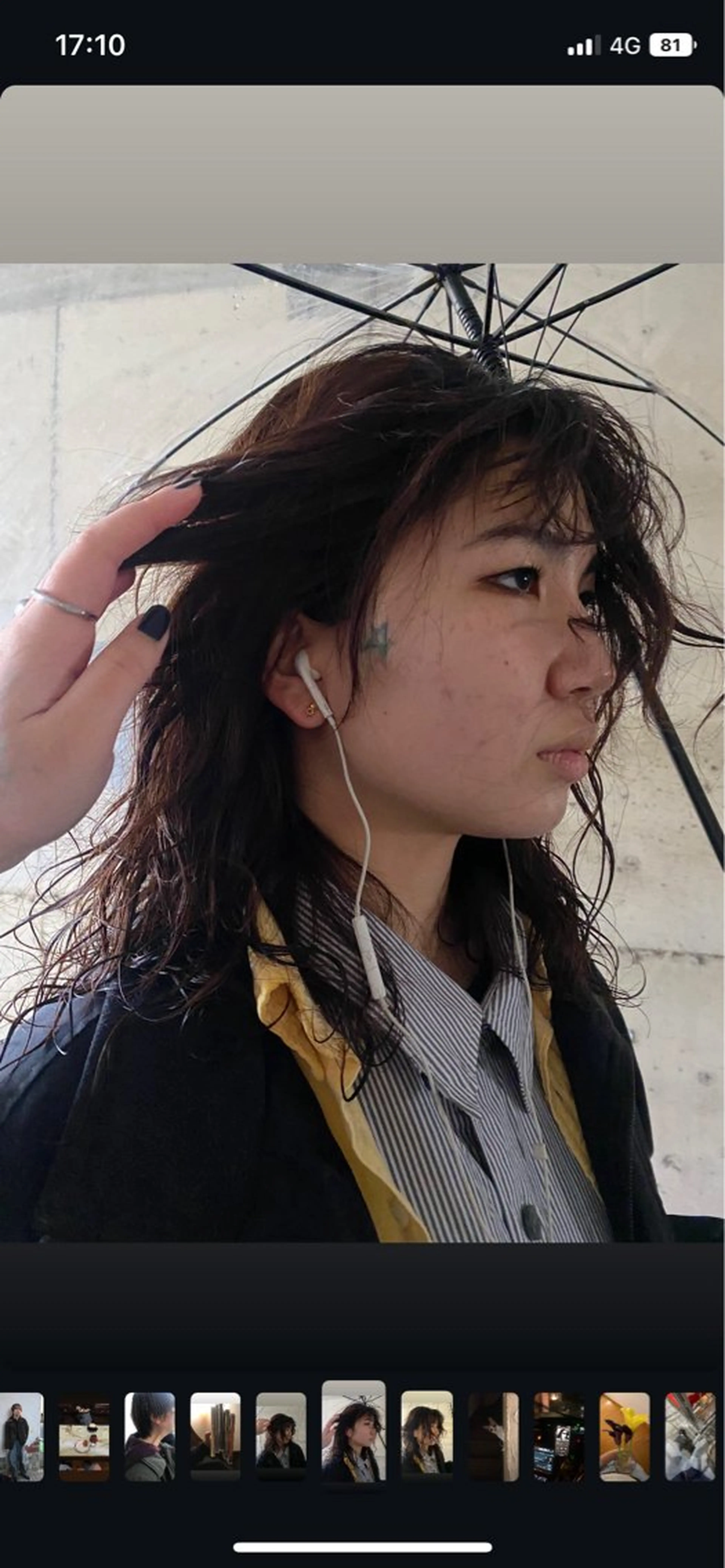 セミロング パーマ ヘアアレンジ セミロングパーマ hina KEEDAのヘアスタイル