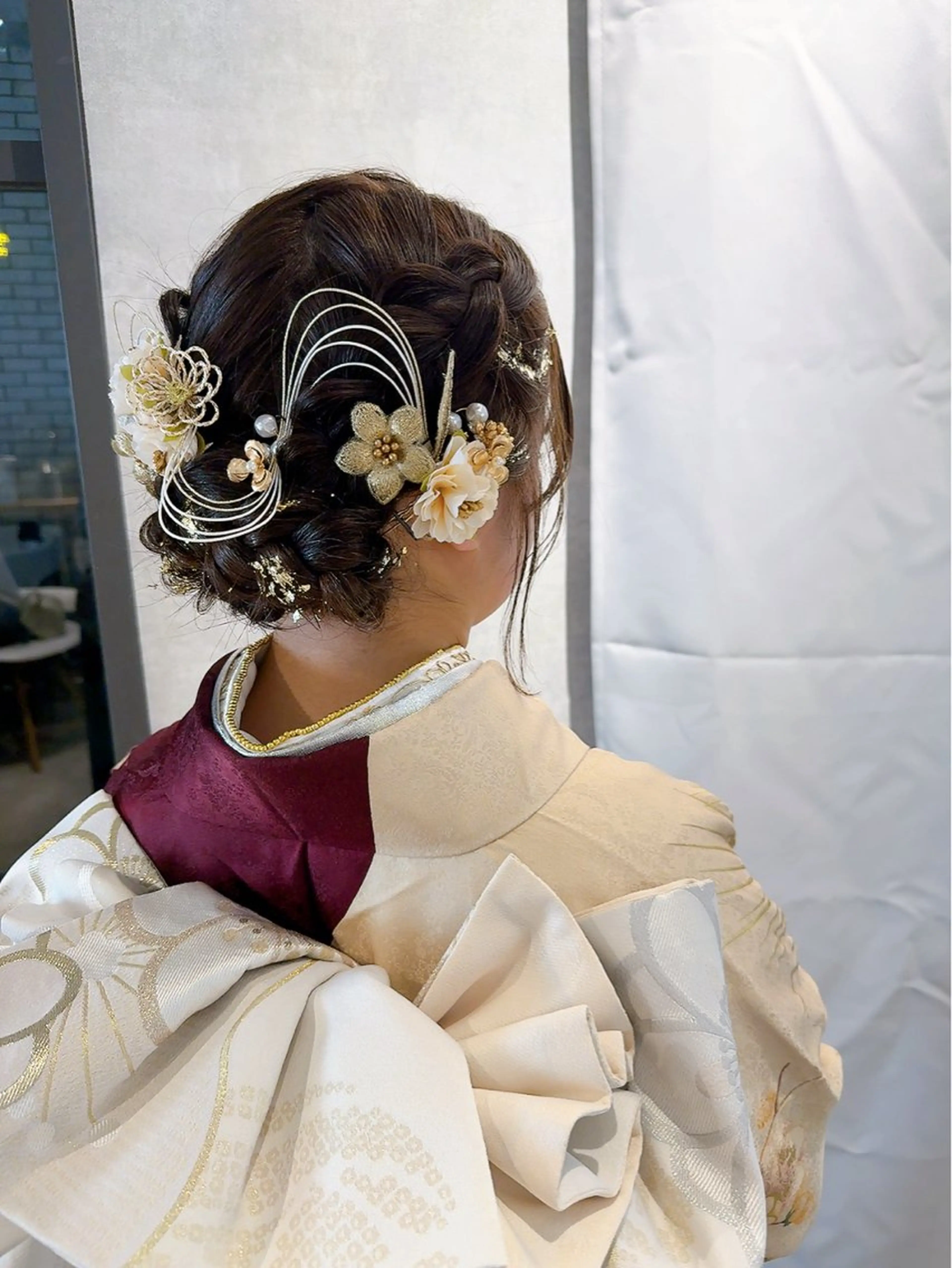 ヘアアレンジ 着物ヘア 卒業式のヘアスタイル 髪飾り ヘアセット 池田 みのりのヘアスタイル