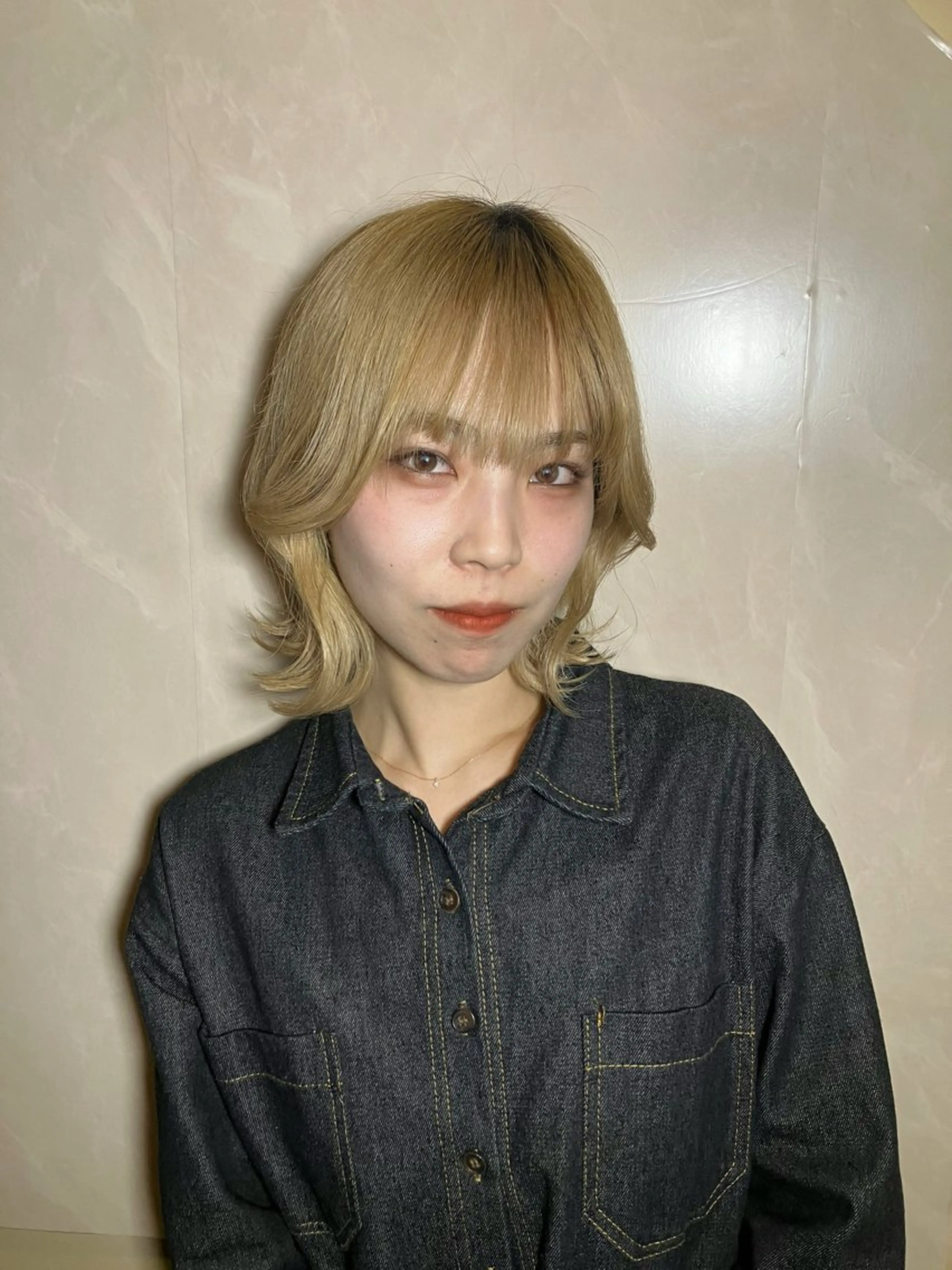 ミディアム くびれヘア ツボイ マホのヘアスタイル