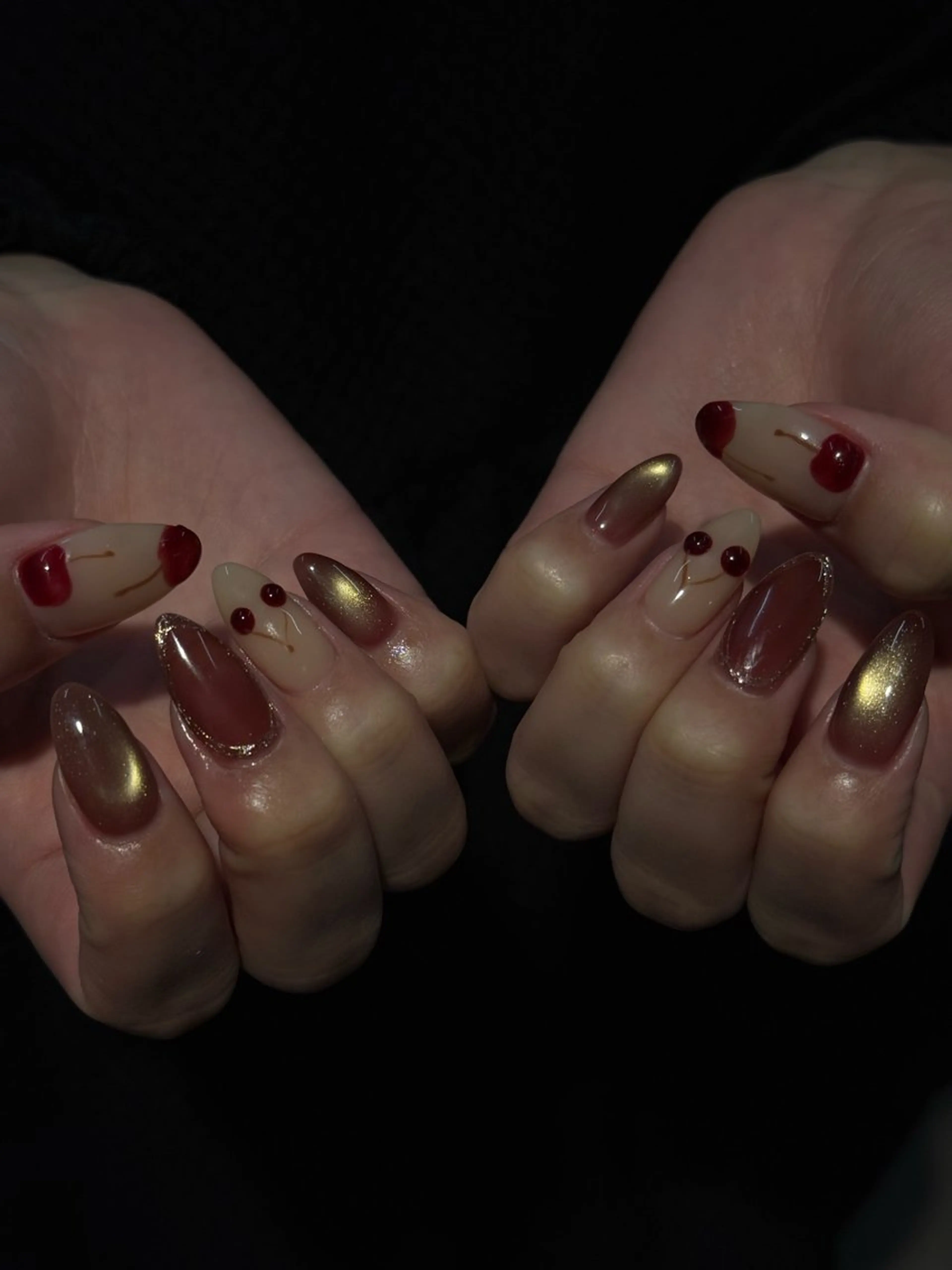 ネイル ハンドネイル Agate miku🎀‧₊のネイルデザイン