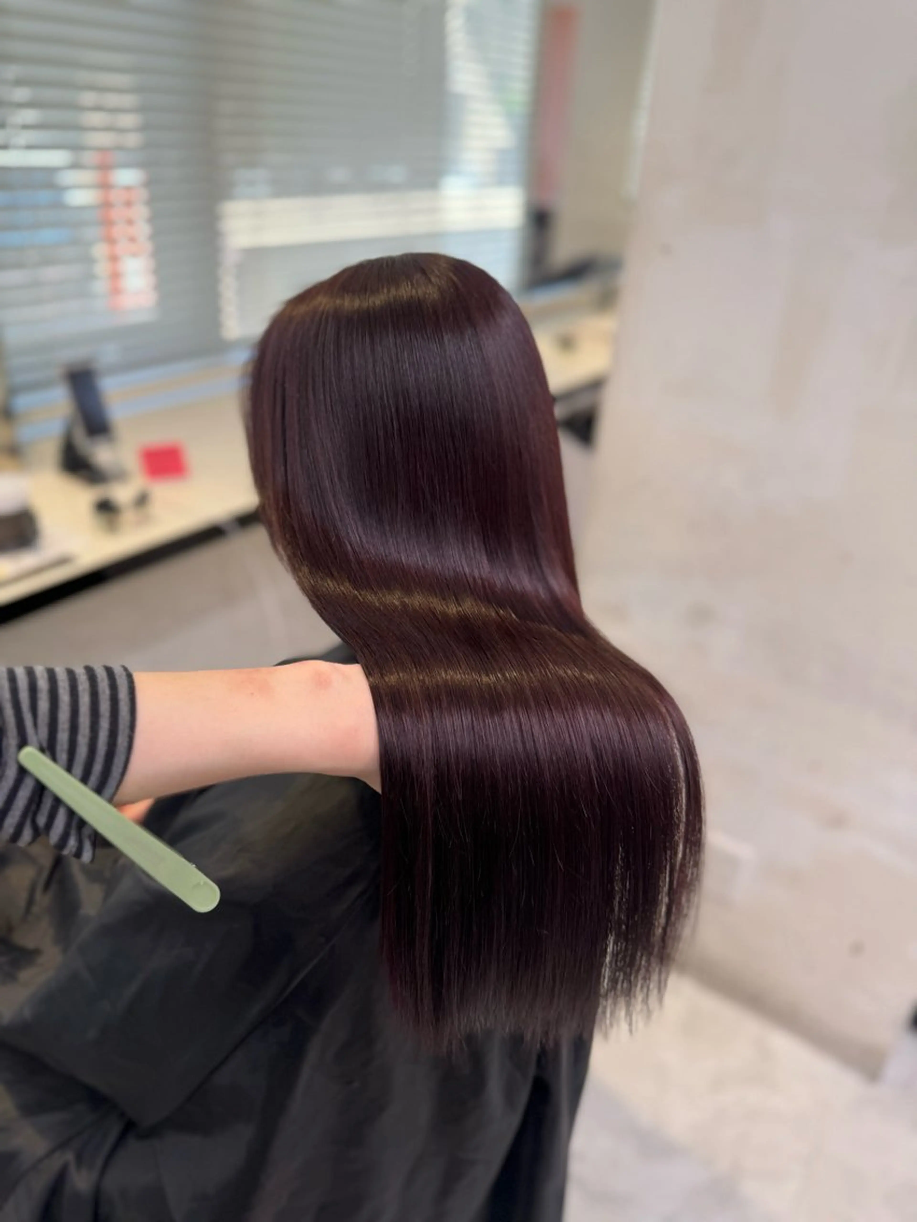 ロング ヘアカラー トリートメント ヘッドスパ ヘアセット ♥️韓国風透明感 暖色misa♥️のヘアスタイル