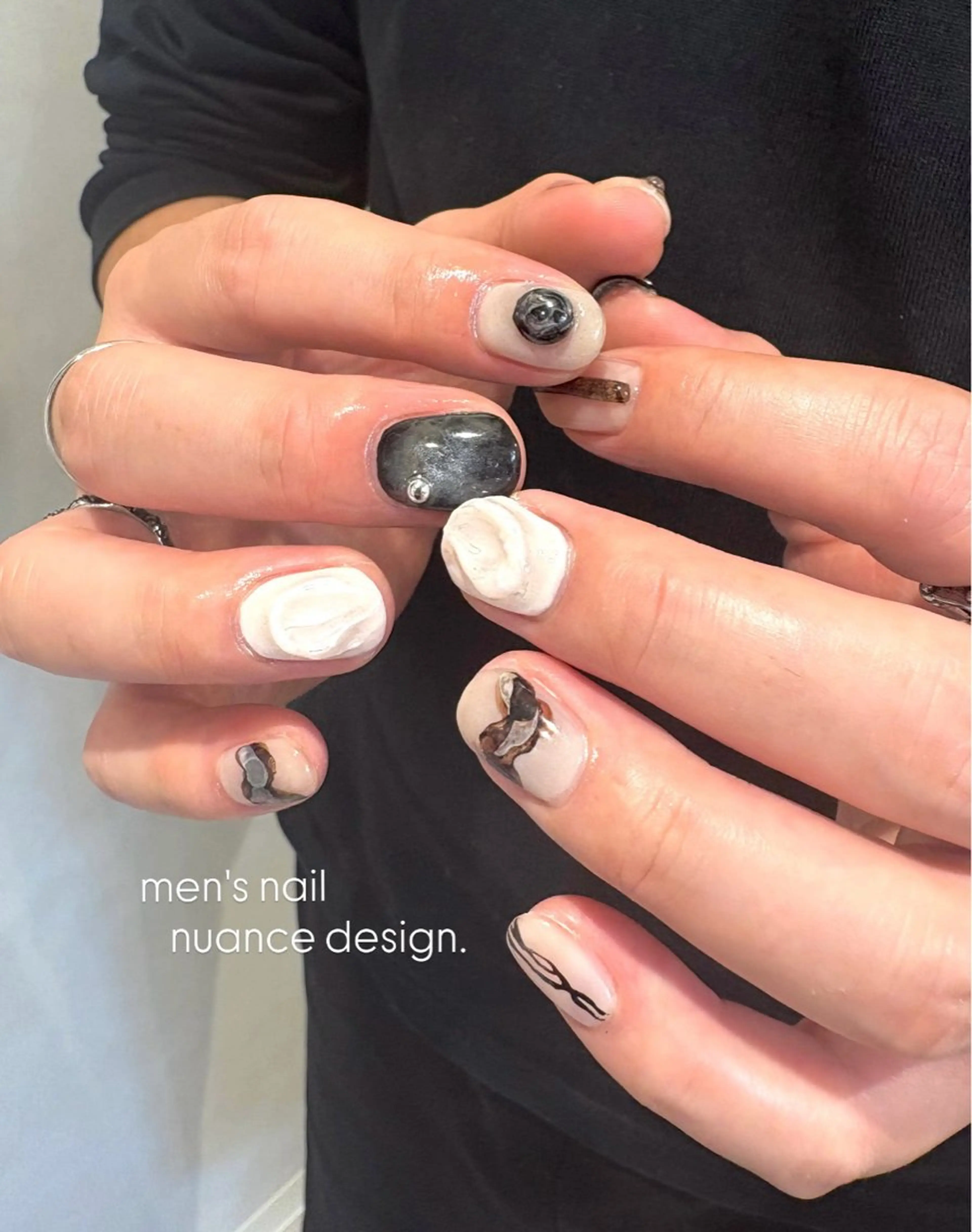 ネイル アートネイル クリアネイル ニュアンスネイル ぷっくりネイル ハンドネイル enurk店 🍋 M I K U  *のその他イメージ