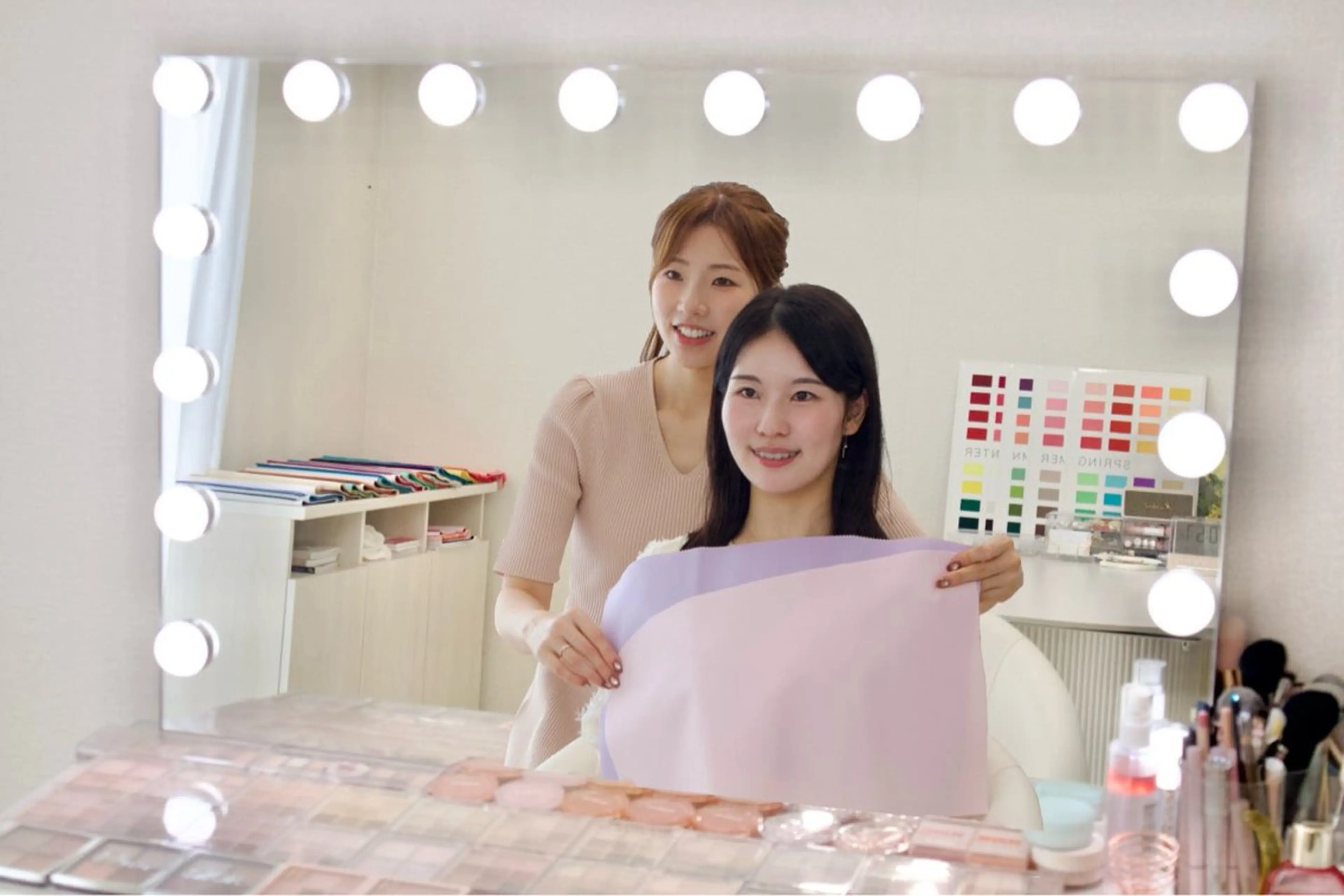 【1日で垢抜ける🎀】パーソナルカラー&骨格&顔タイプ&似合わせフルメイクレッスン240分¥35,000の写真