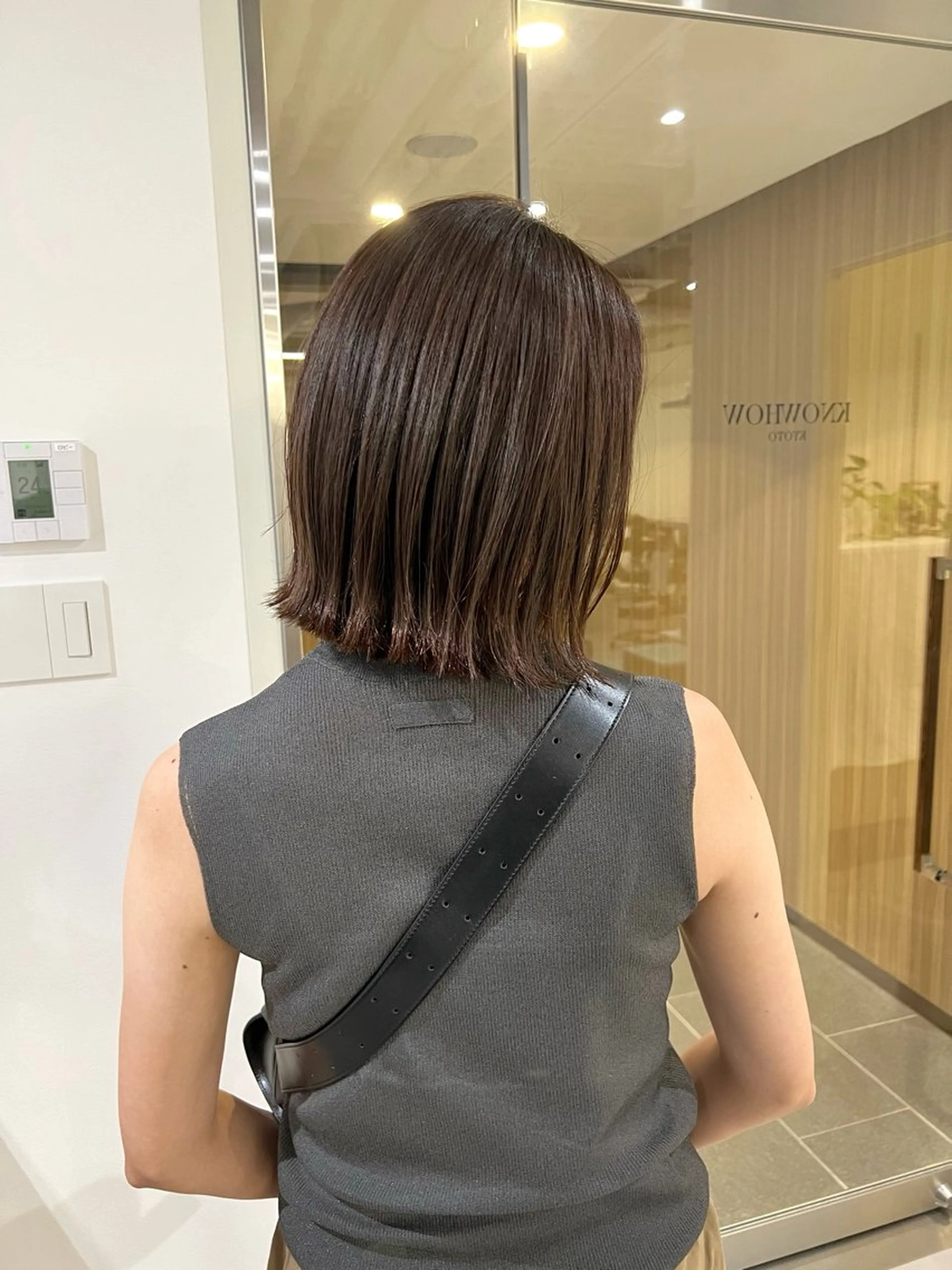 ミディアム 切りっぱなしボブ ボブ ナチュラルヘア/ 似合わせ/三宅 昌太のヘアスタイル