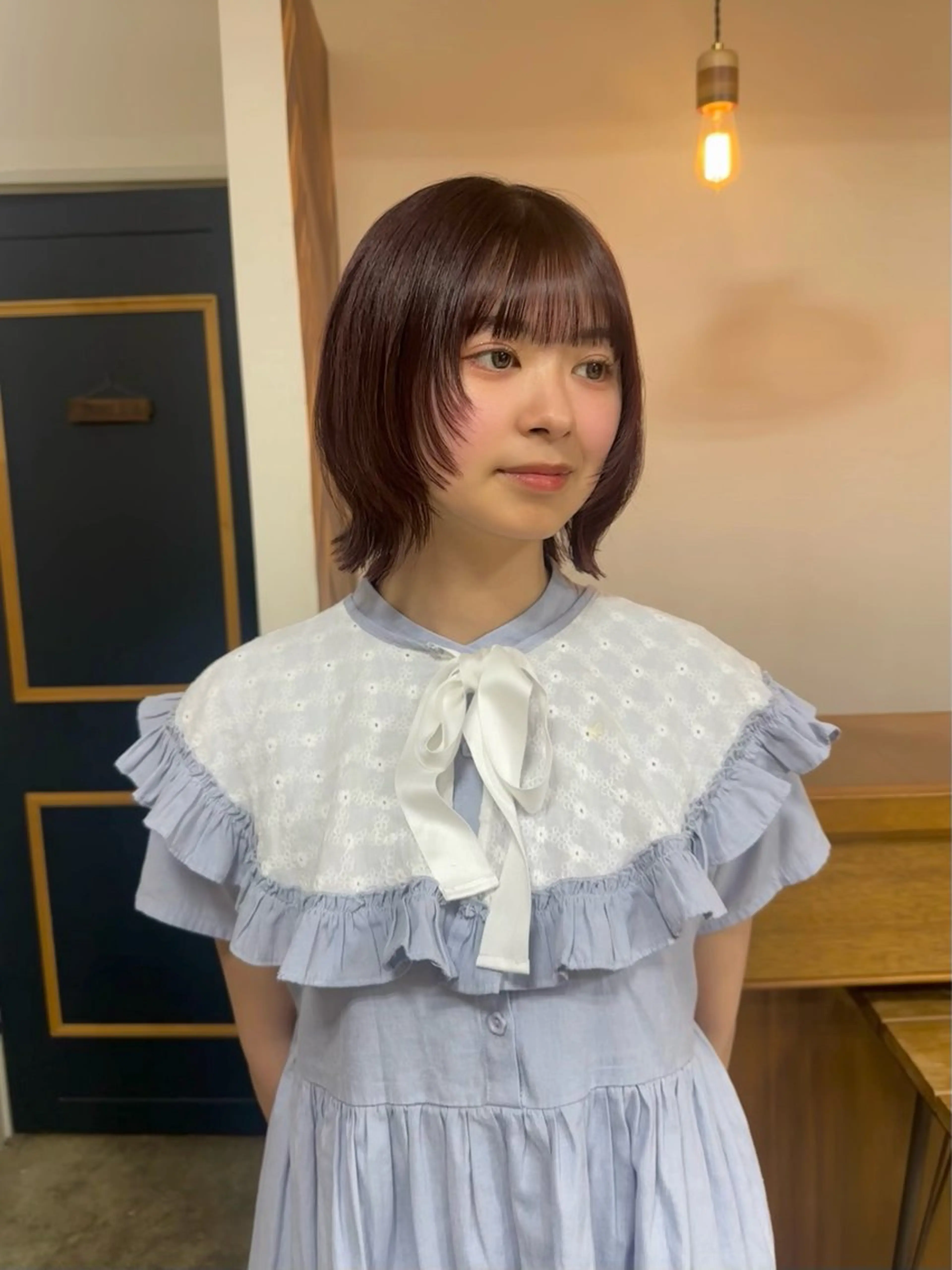 ショート ボブレイヤー ボブ レイヤーカット カット トリートメント NAGISA 🎀透明感カラー🎀のヘアスタイル