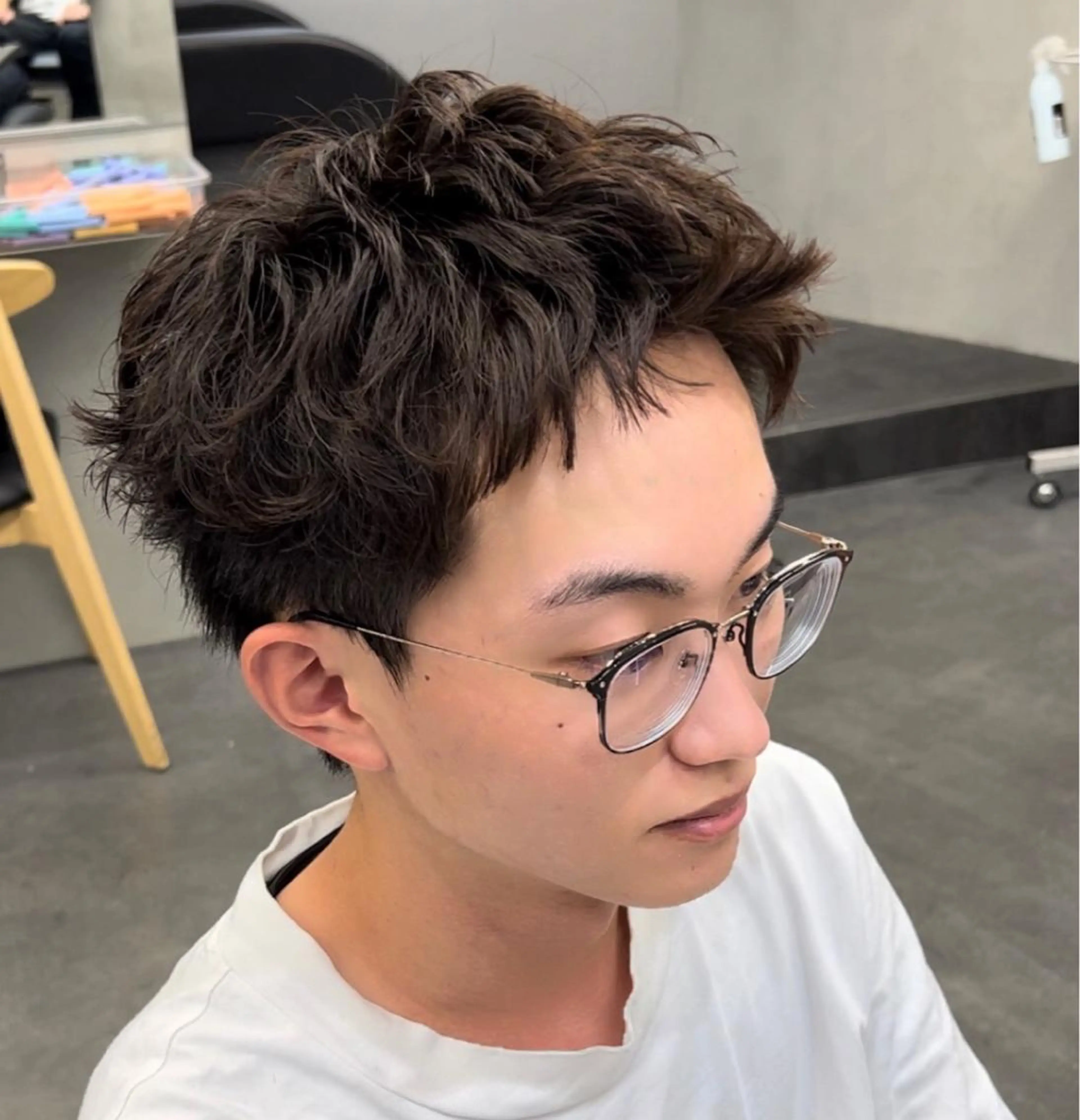 ショート パーマ メンズ メンズパーマ スペインカール スパイキーショート ツイストスパイラルパーマ 波巻きパーマ 松下 友希 【fifth】のヘアスタイル