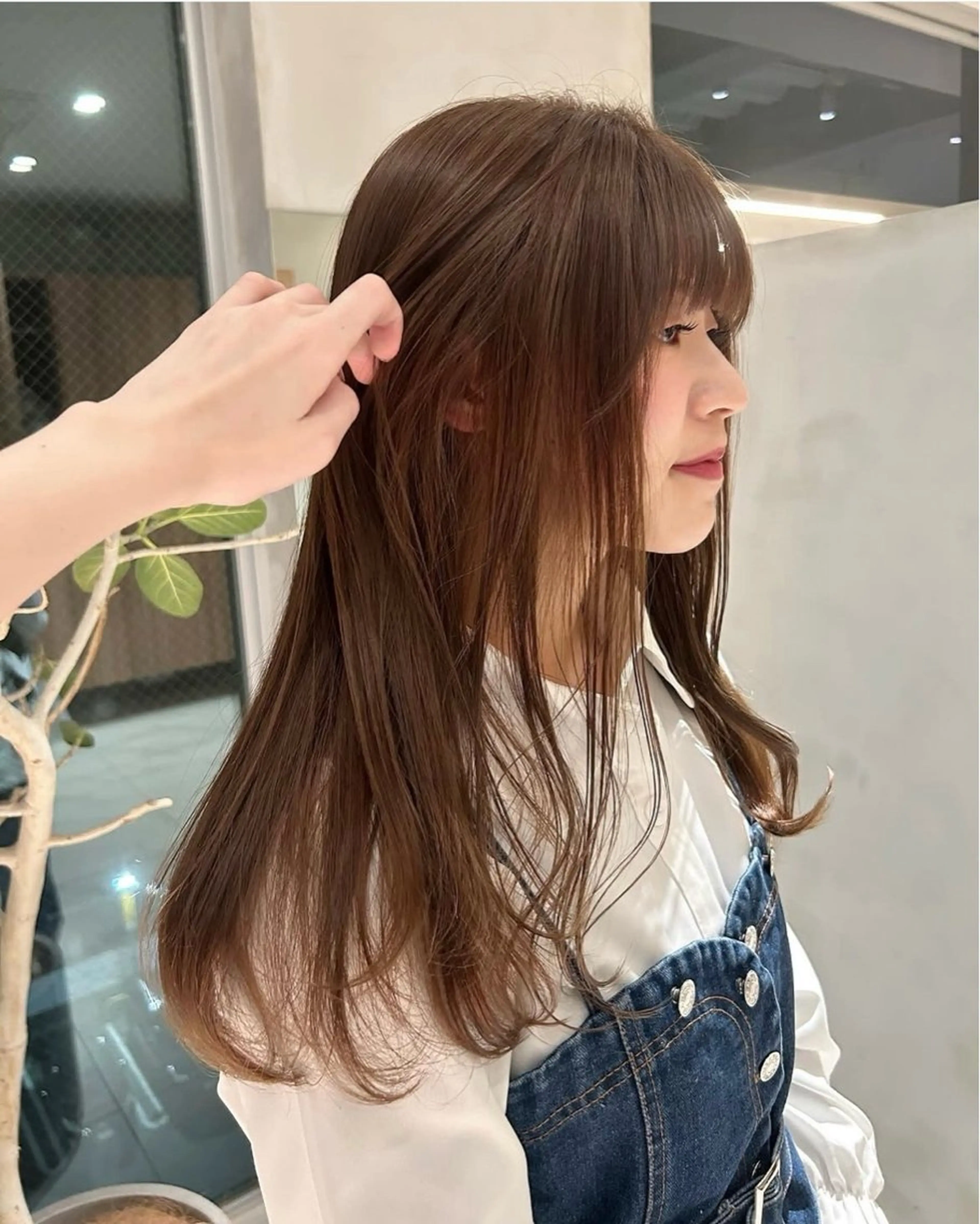 ロング カラー ヘアカラー aoi /one color/艶髪のヘアスタイル