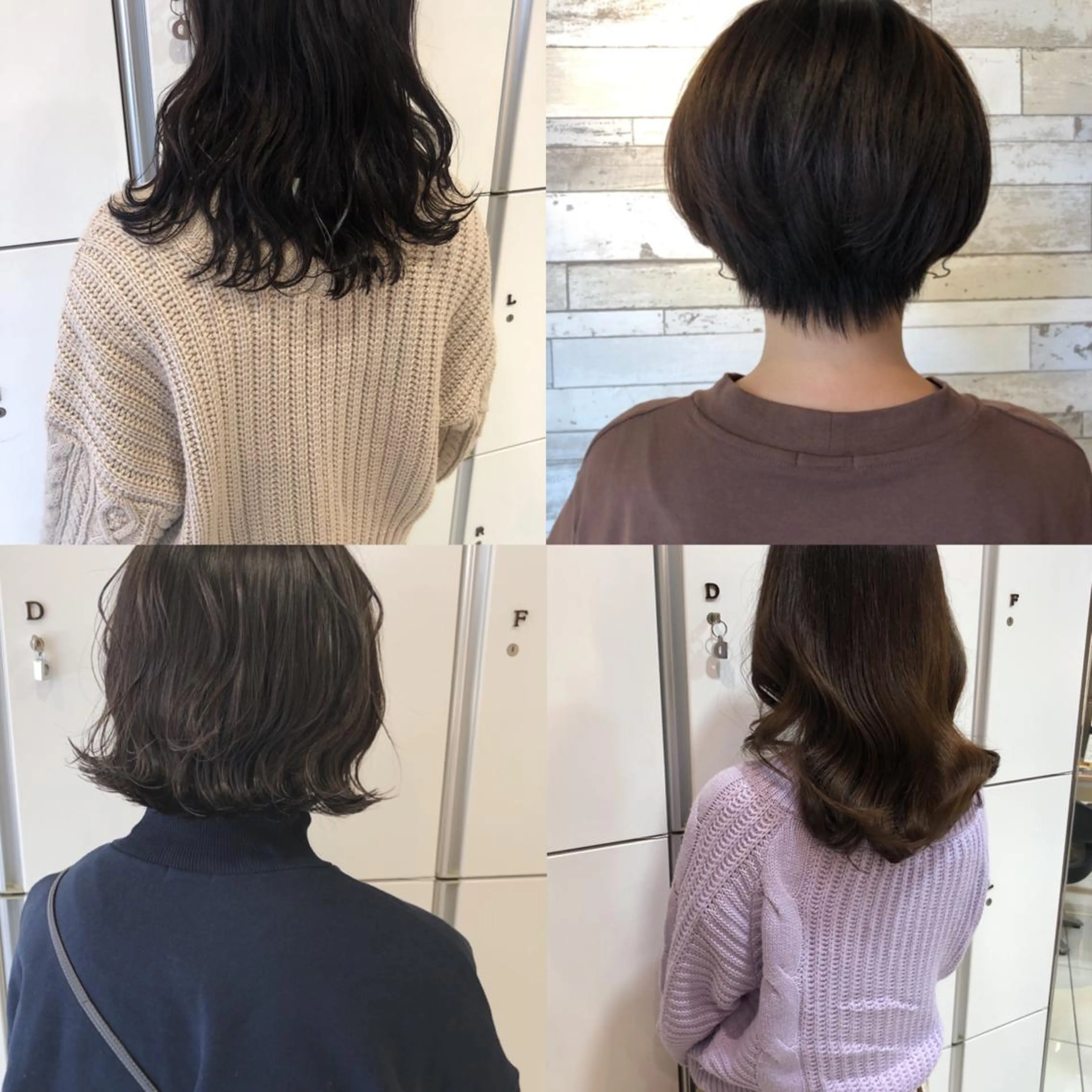 ショート レイヤー/顔まわり カット/地毛風カラーのヘアスタイル