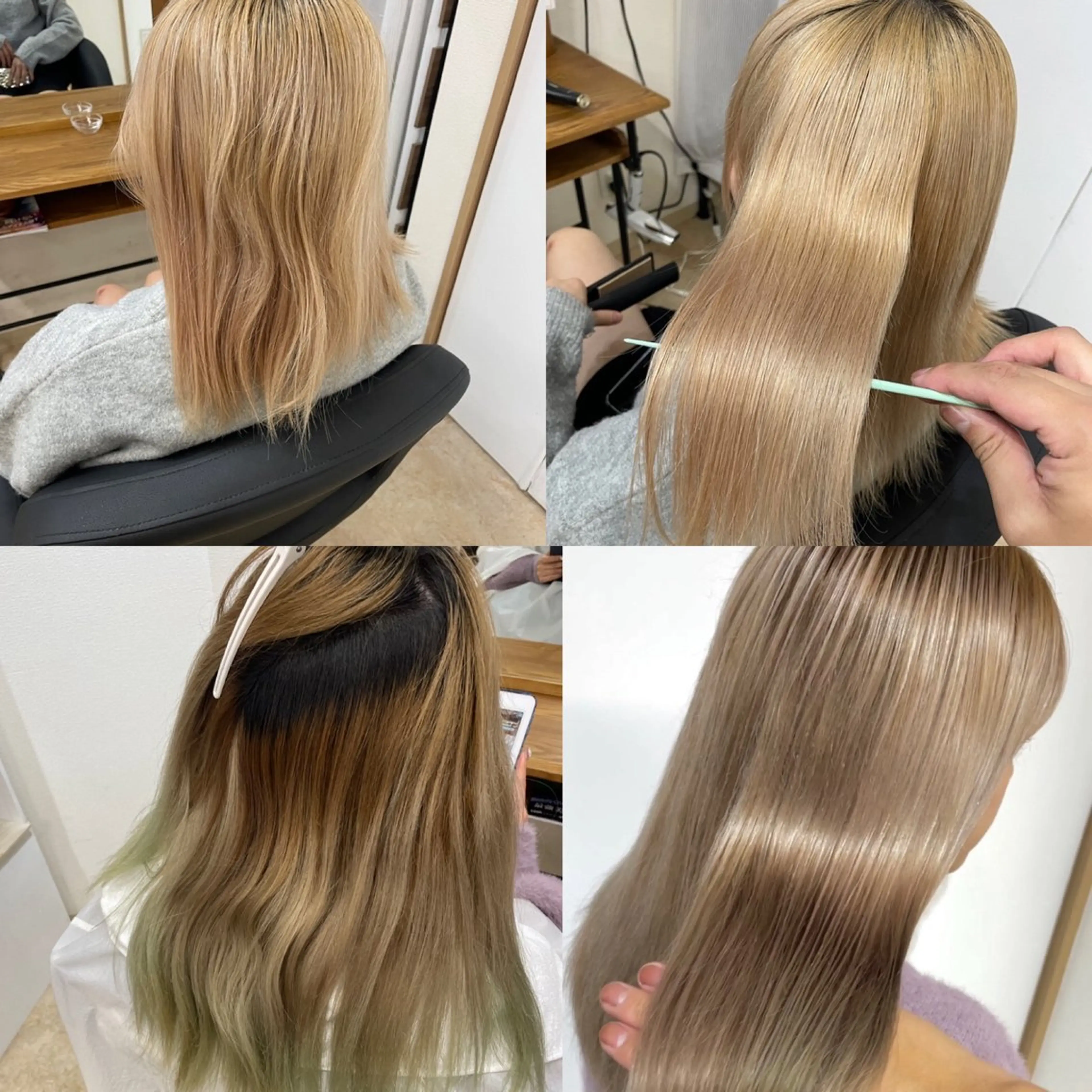 セミロング カラー ケアブリーチ /髪質 改善/古橋圭史郎のヘアスタイル