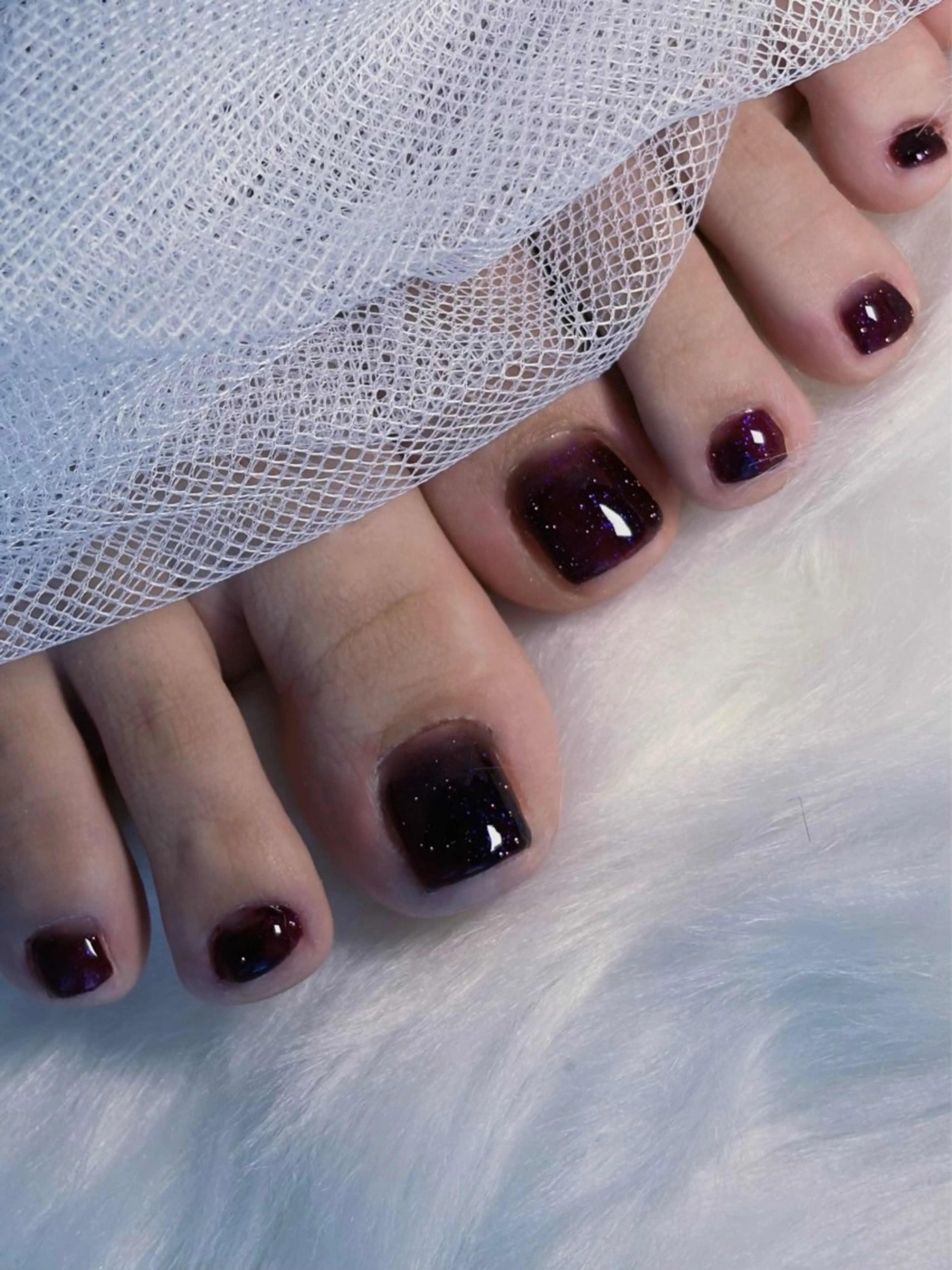 ネイル パープル フットネイル .8 HAREのネイルデザイン