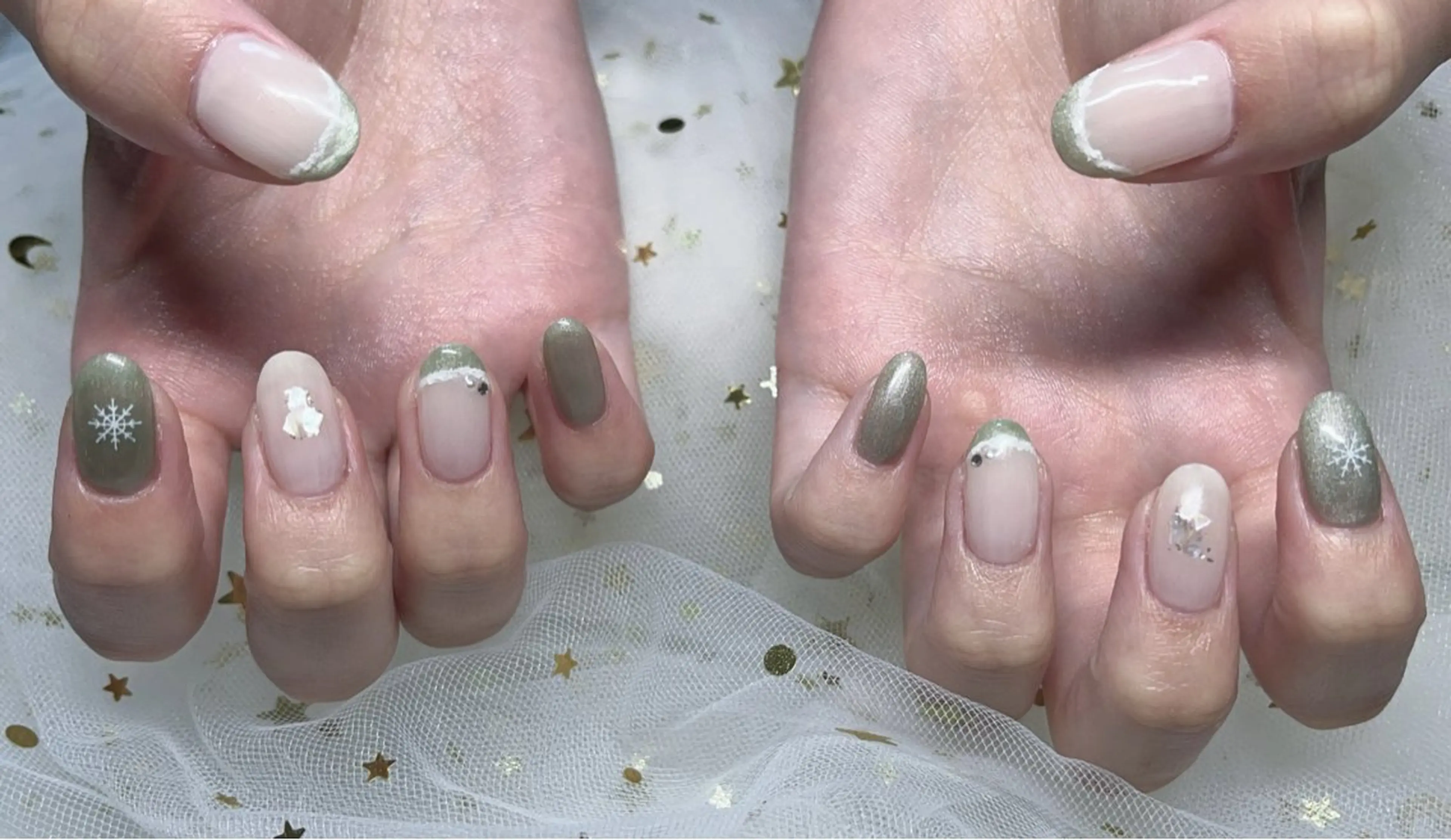 ネイル 冬ネイル クリスマス Azel nail 伊野麗のネイルデザイン