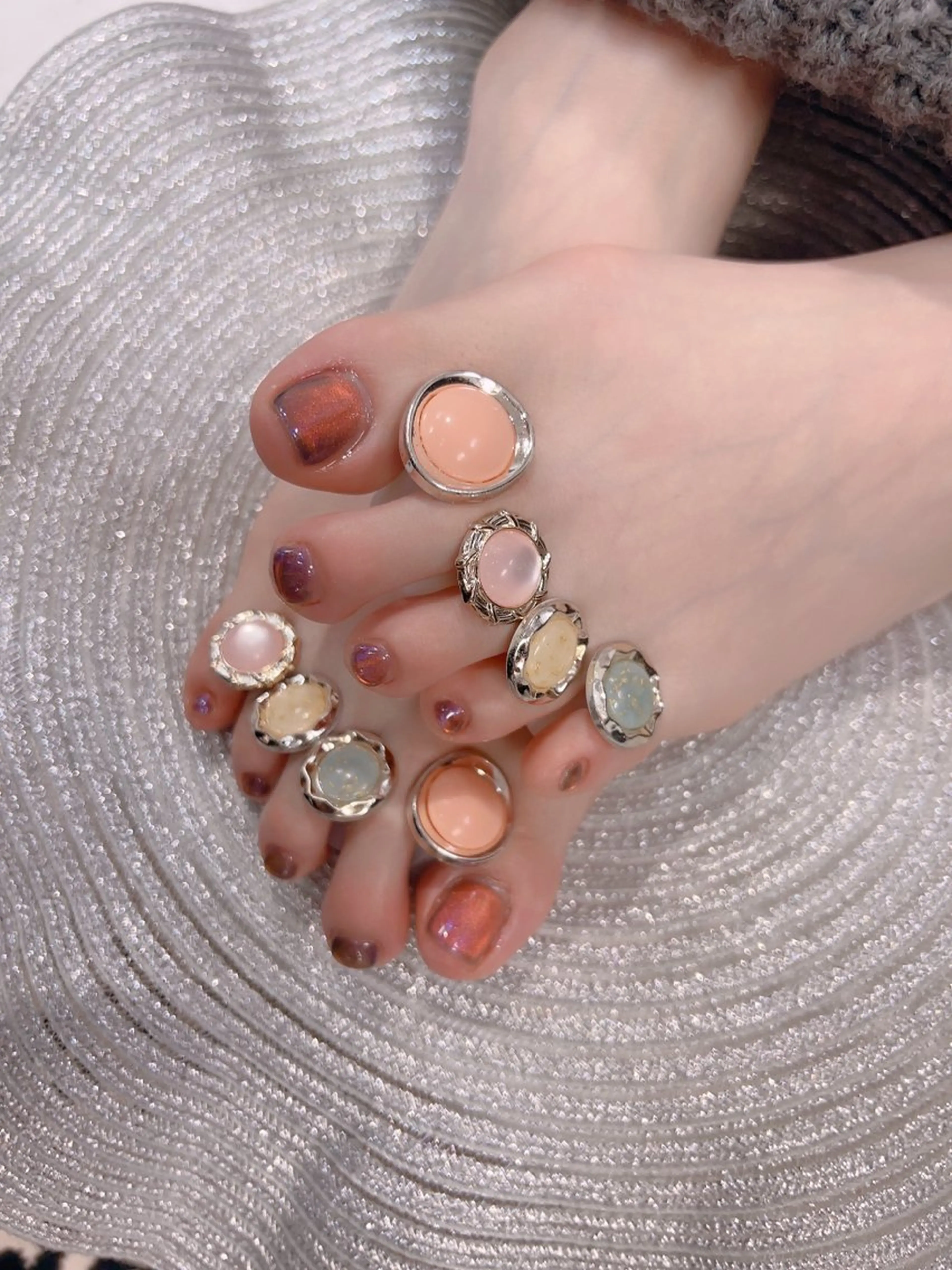 ネイル チークネイル マグネットネイル 持ち込み ニュアンスネイル シンプルネイル インフィニティ ネイルサロンのネイルデザイン