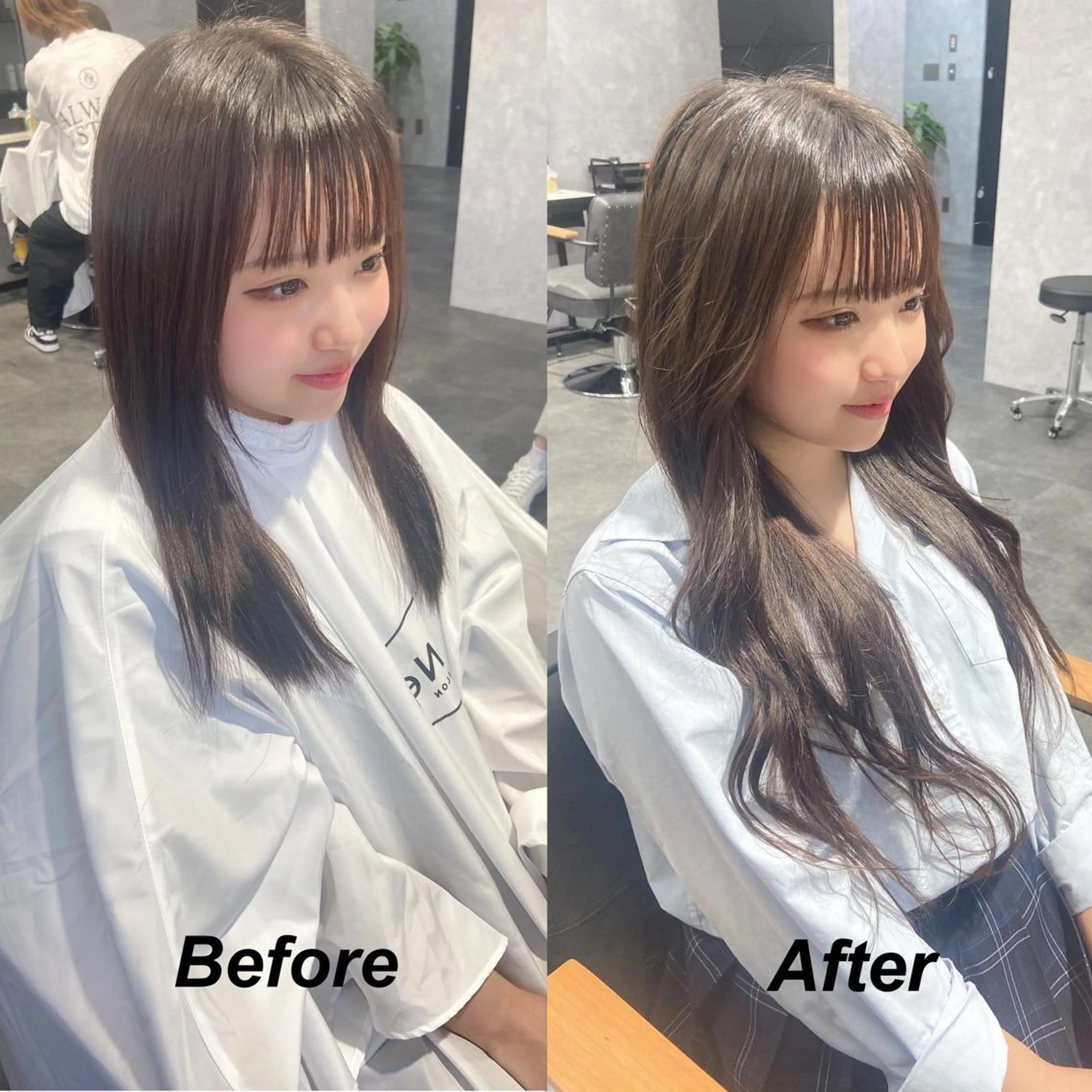 ロング プルエクステ エクステ プルエクステ/インナ ーカラー🦊はるなのヘアスタイル