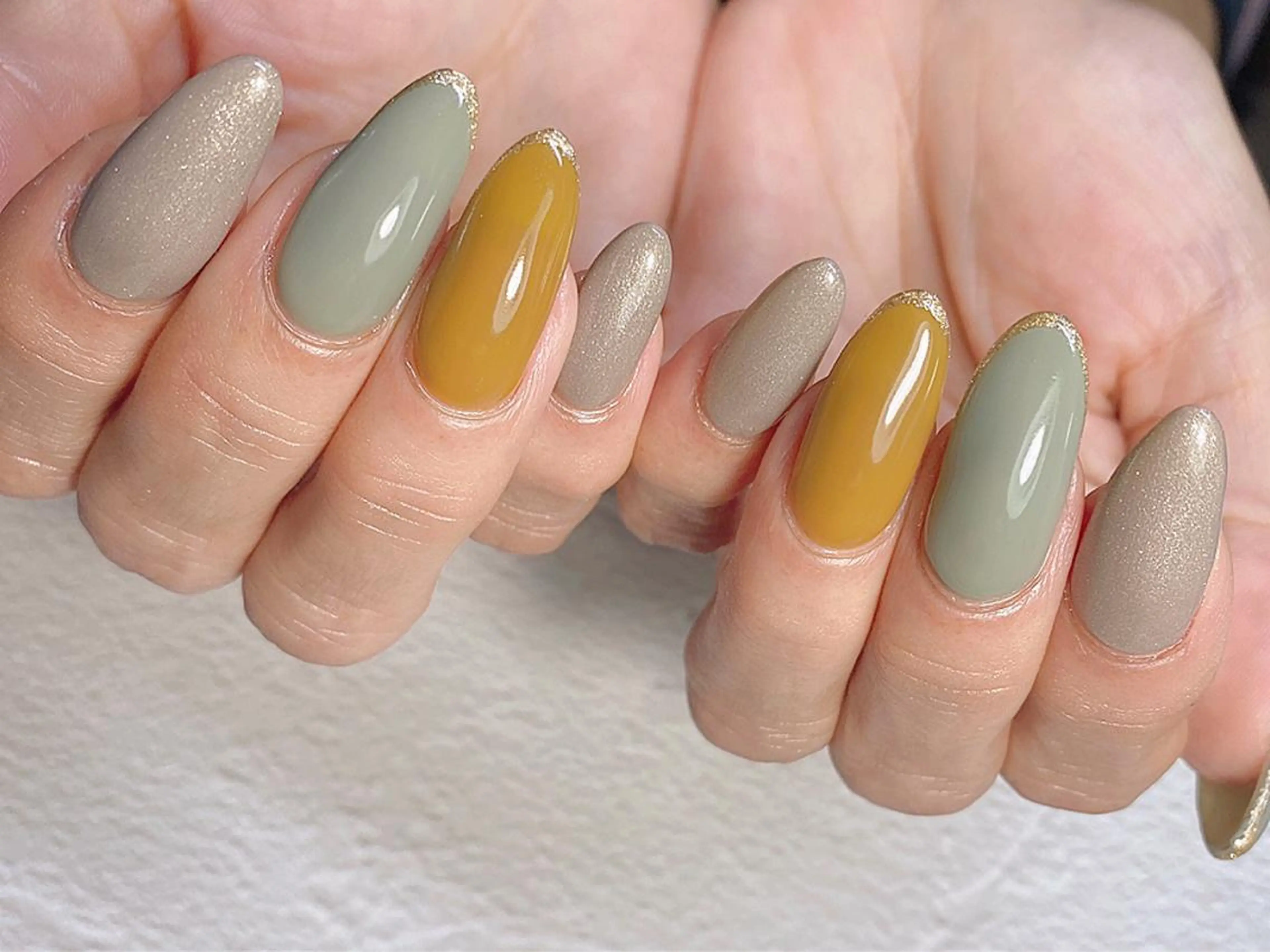 ネイル フレンチネイル グラデーション ラメ(グリッター) ワンカラーネイル RiLion💗 Risa🦋💜のネイルデザイン