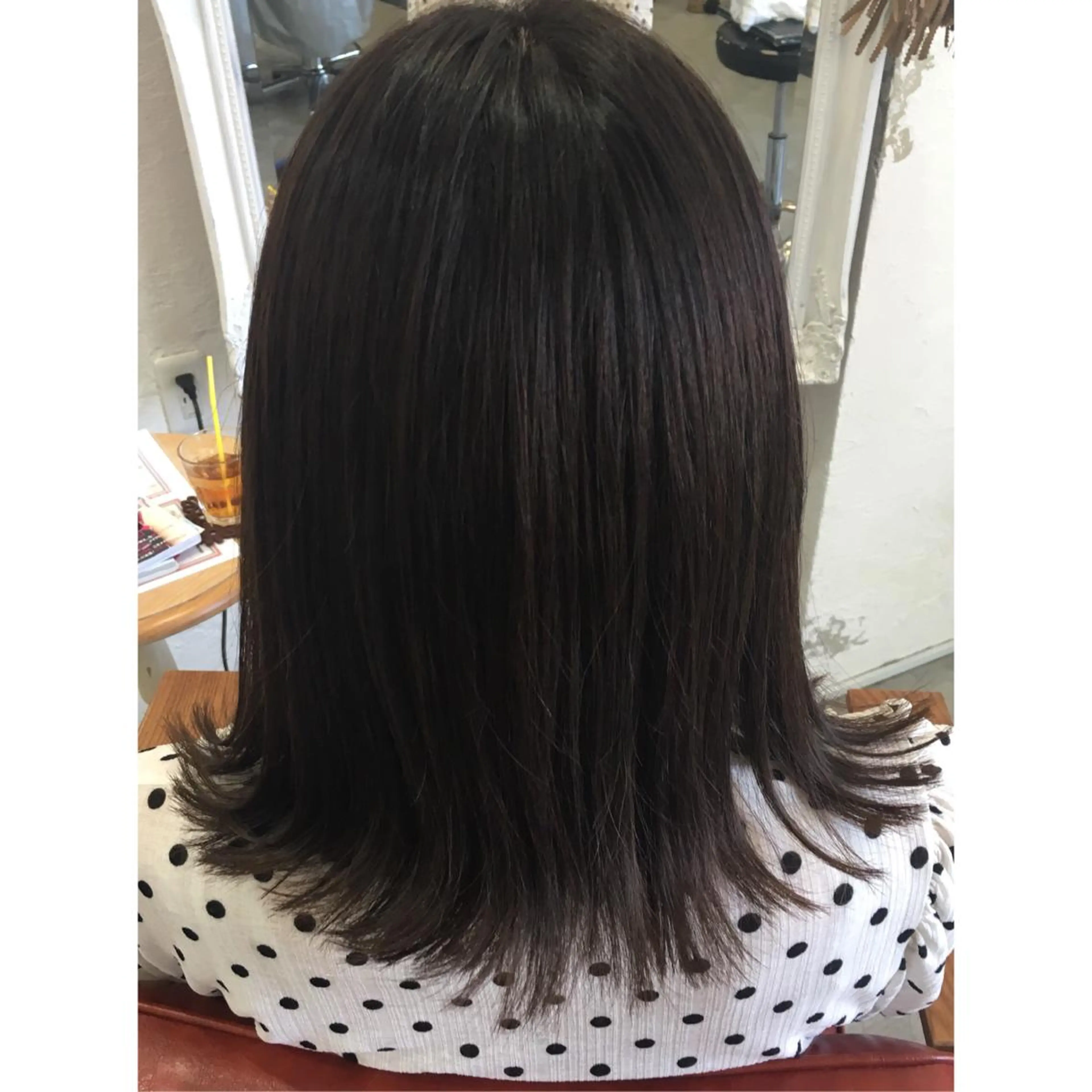 セミロング カラー グレージュ カット ヘアカラー fio マナミのヘアスタイル