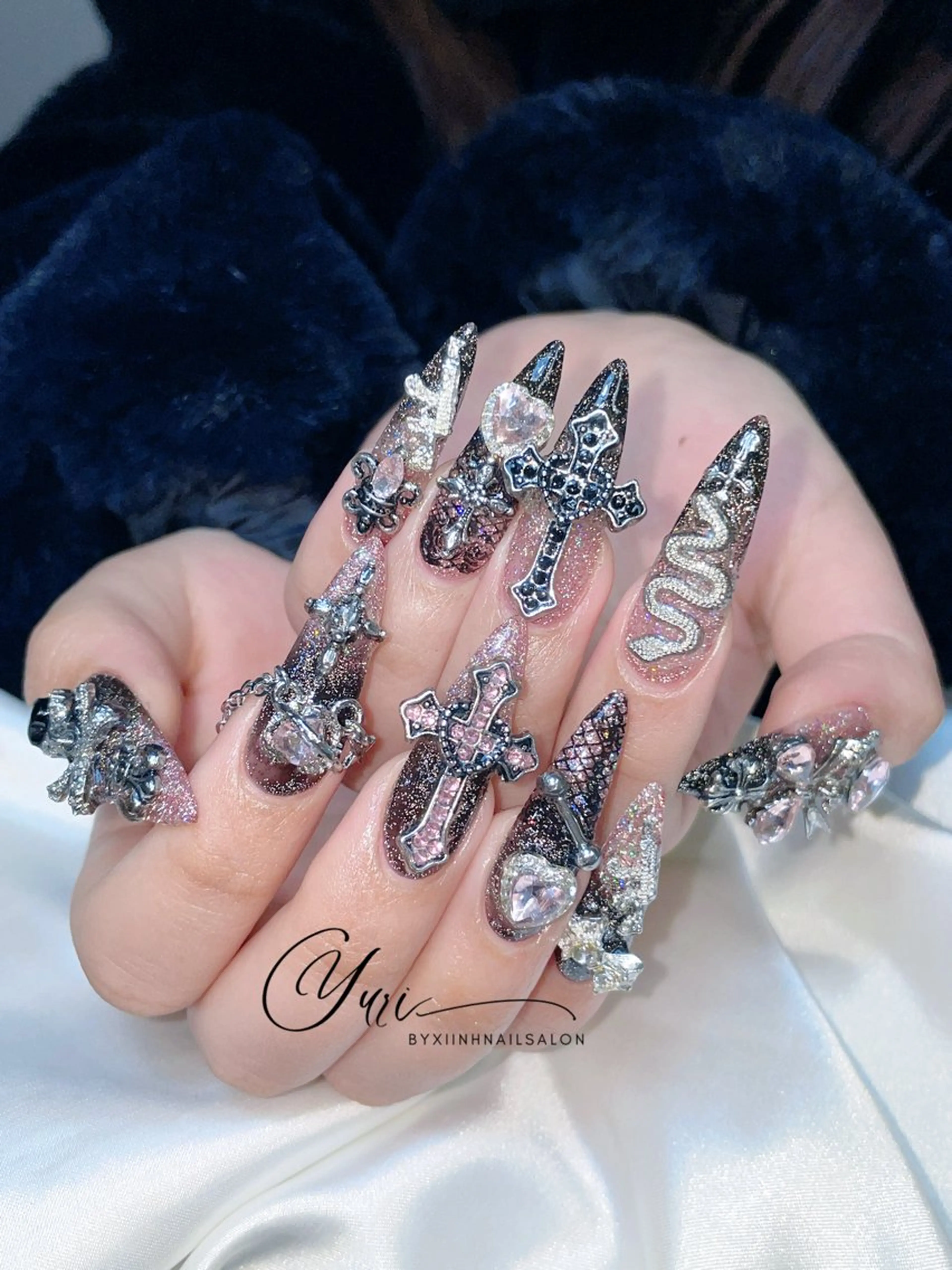 ネイル チークネイル 桜ネイル 長さ出し フットネイル ジェルネイル ハンドネイル YURI NAILのネイルデザイン