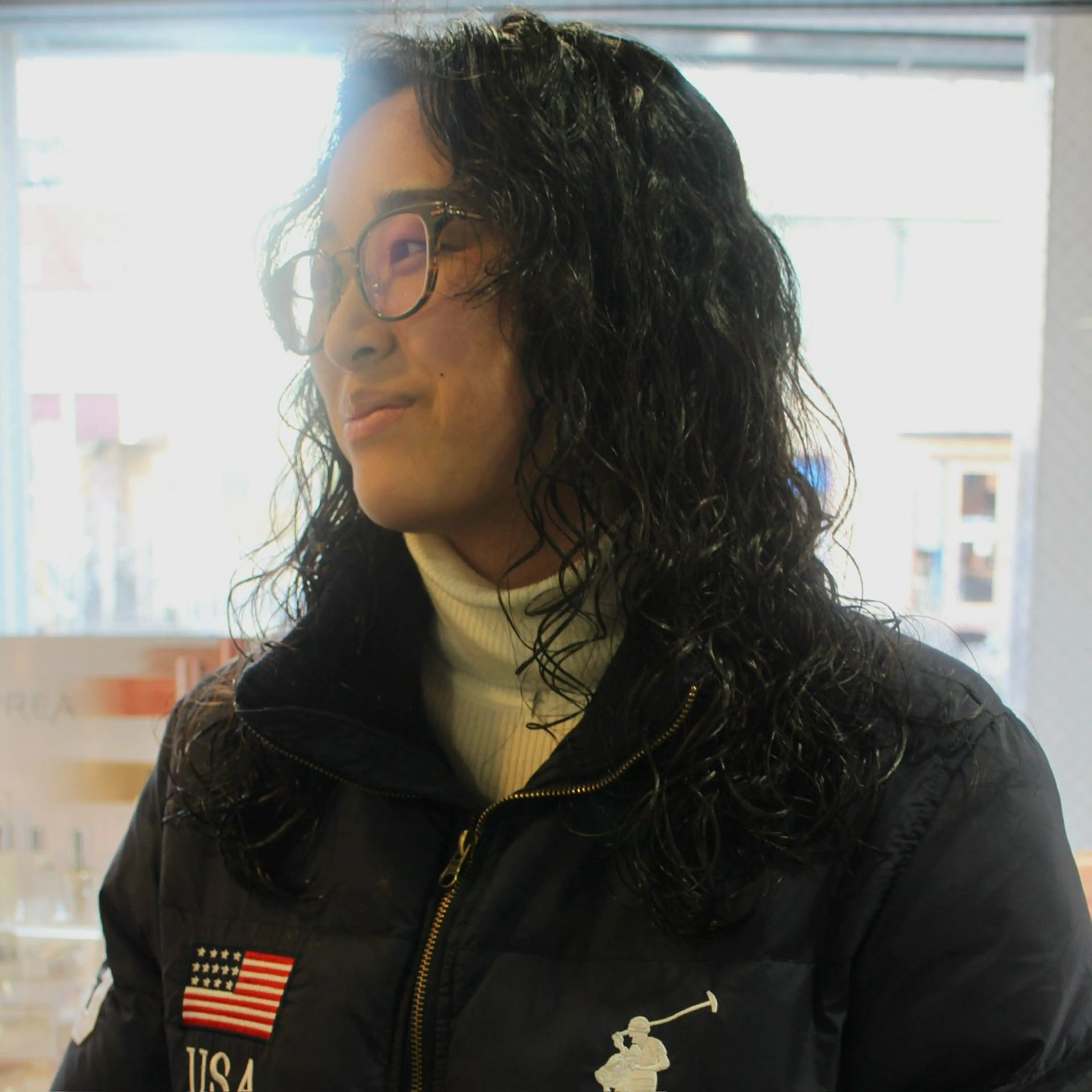 セミロング パーマ カーリーパーマ/ 透明ｶﾗｰ/MIKUのヘアスタイル