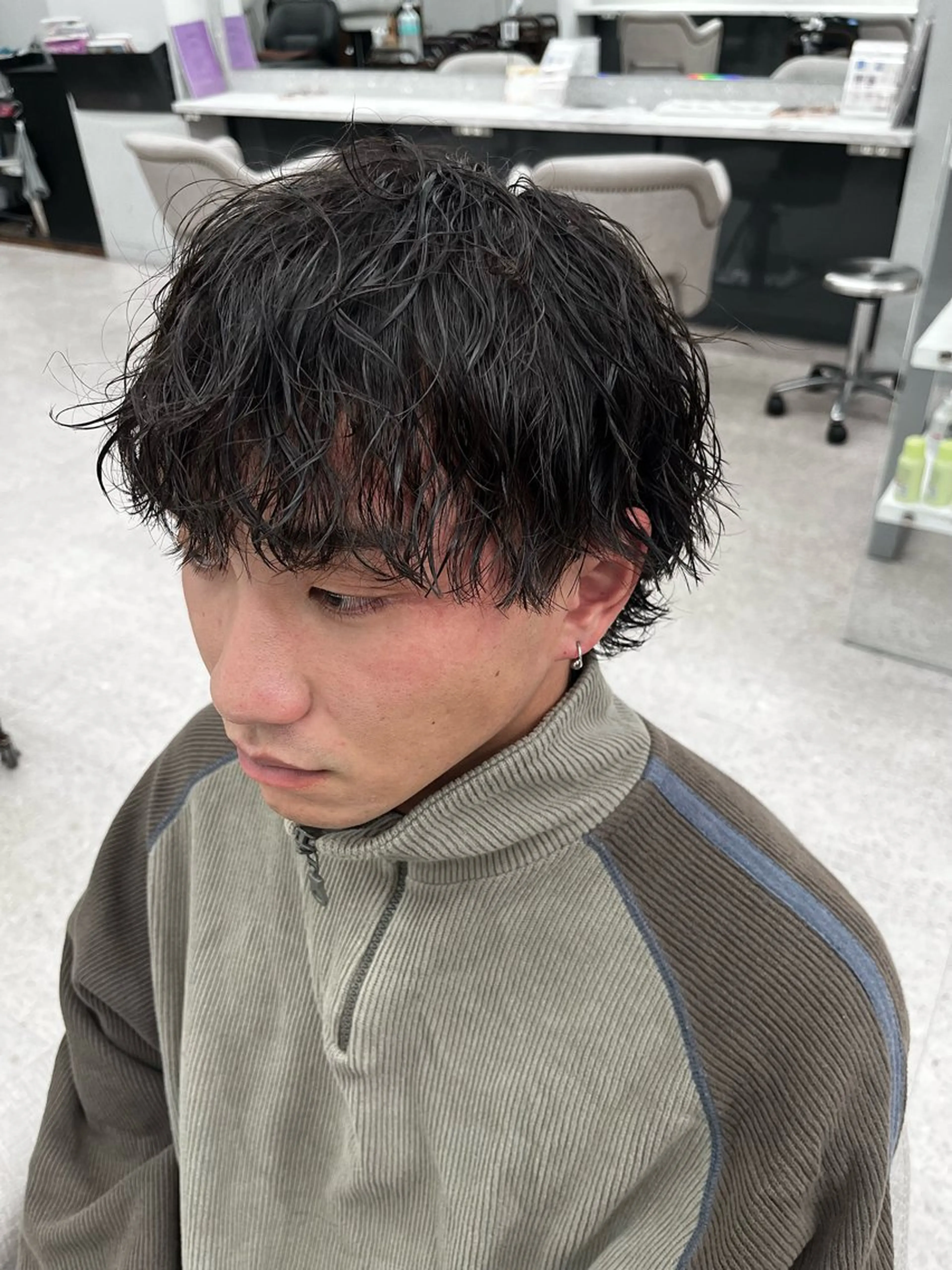 パーマ メンズ メンズパーマ メンズウルフカット ウルフカット 🍐シャドウパーマ メンズ特化/守岡🍐のヘアスタイル