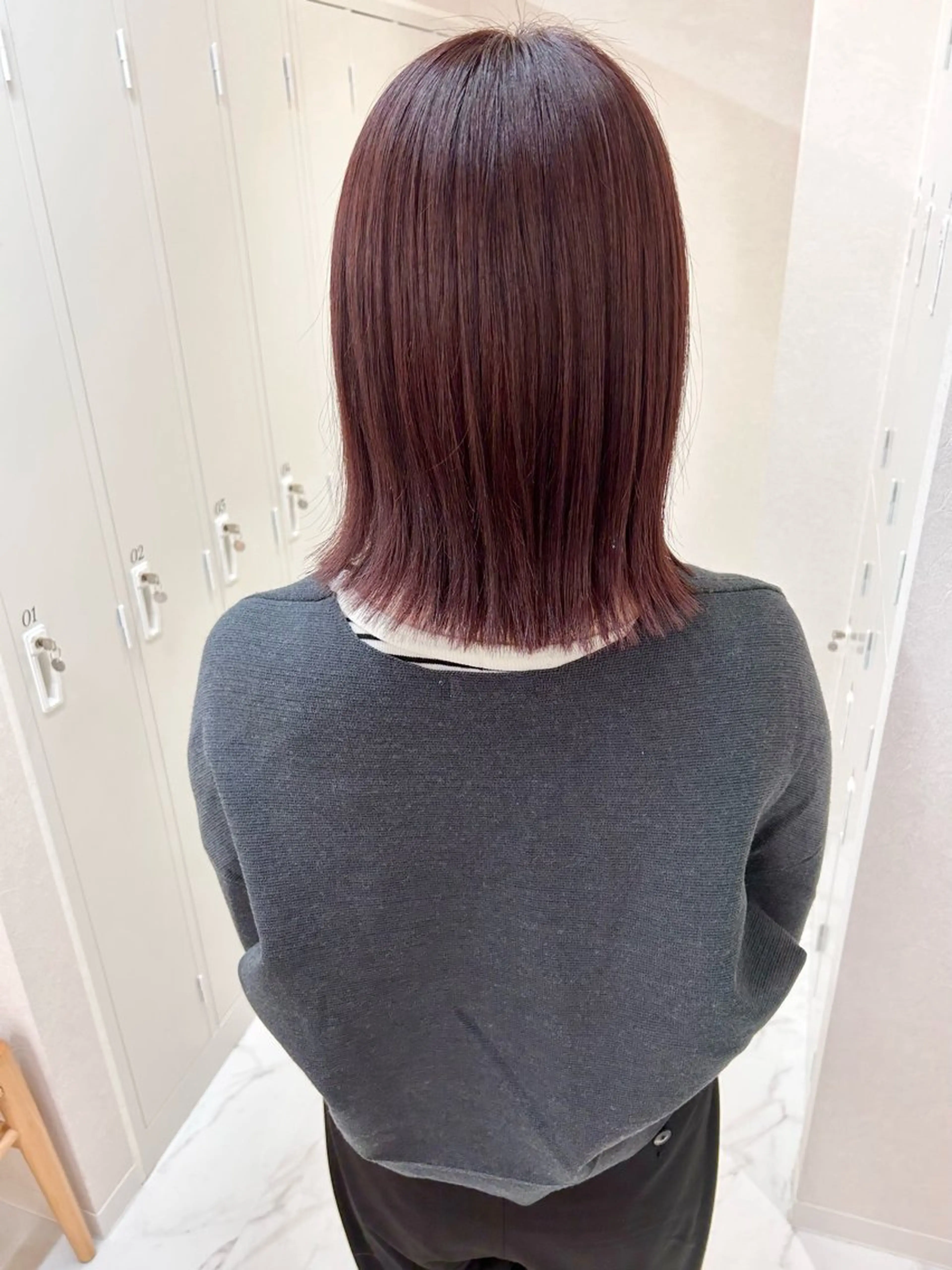 ミディアム カラー ピンクカラー ボブ カット ヘアカラー トリートメント Saori / さおりのヘアスタイル