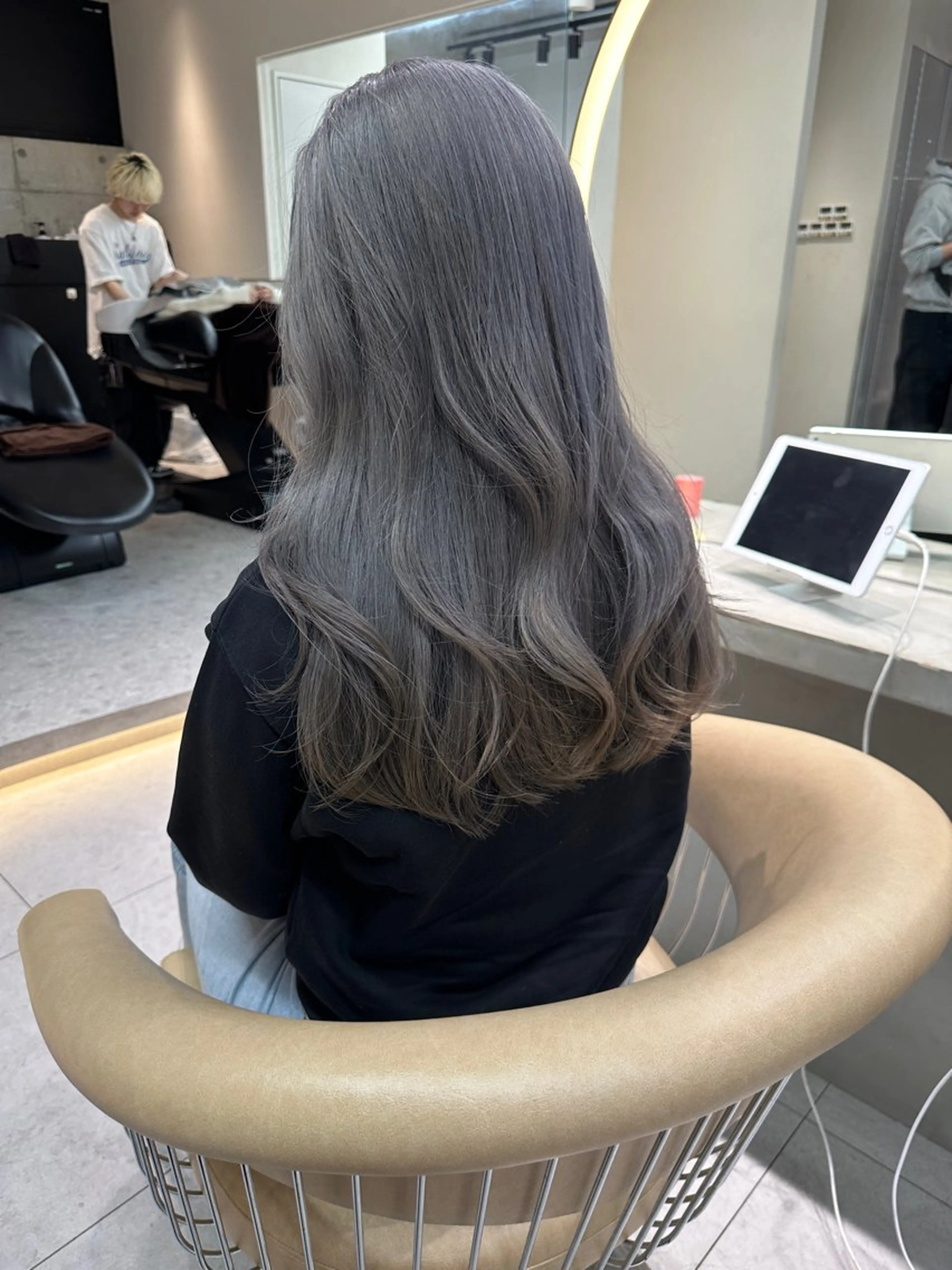 セミロング カラー ヘアカラー トリートメント 《髪質改善✖️オリー ブ🧸》小嶋拓也のヘアスタイル