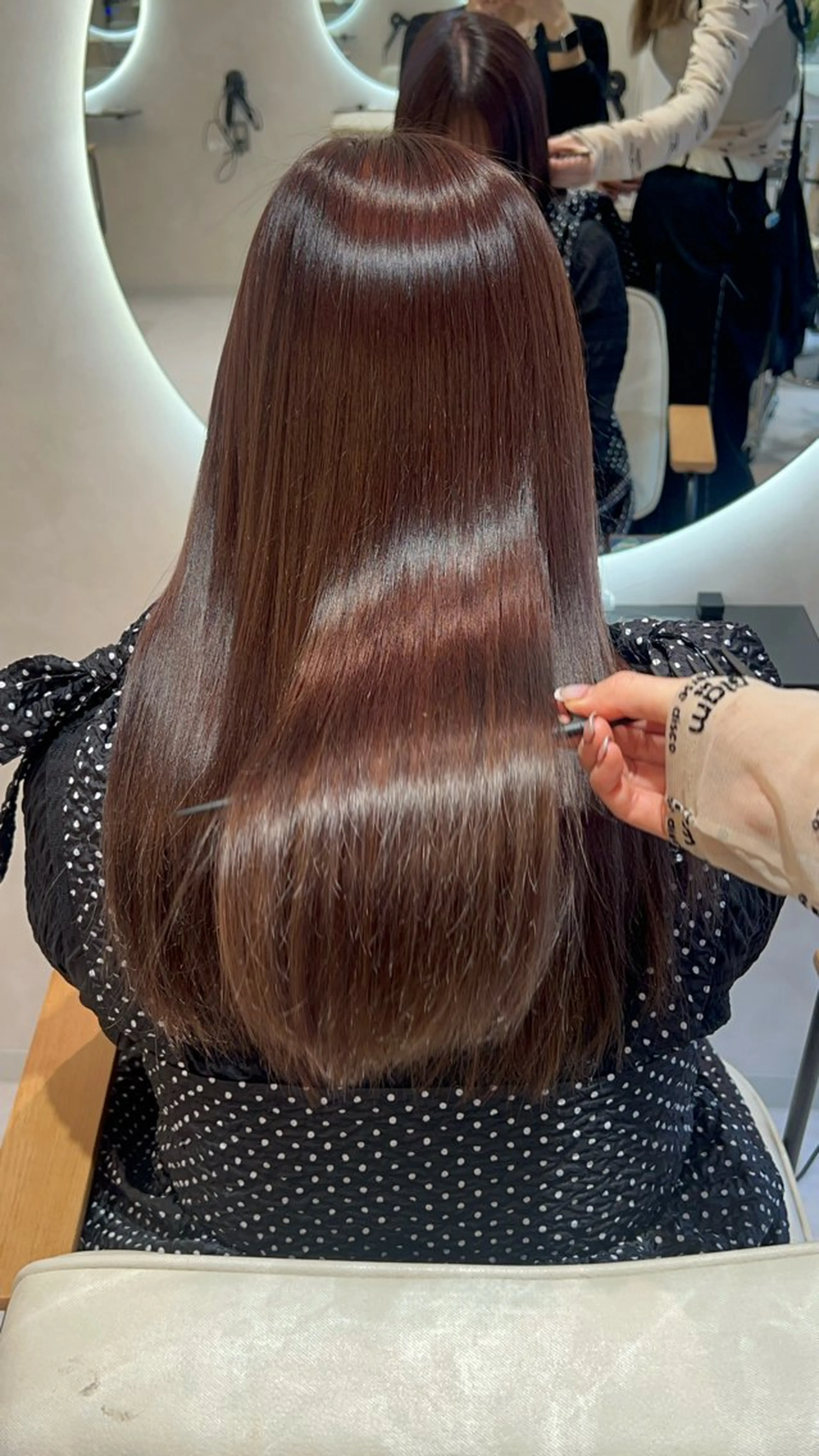 セミロング カラー 韓国風×髪質改善 ゆりのヘアスタイル