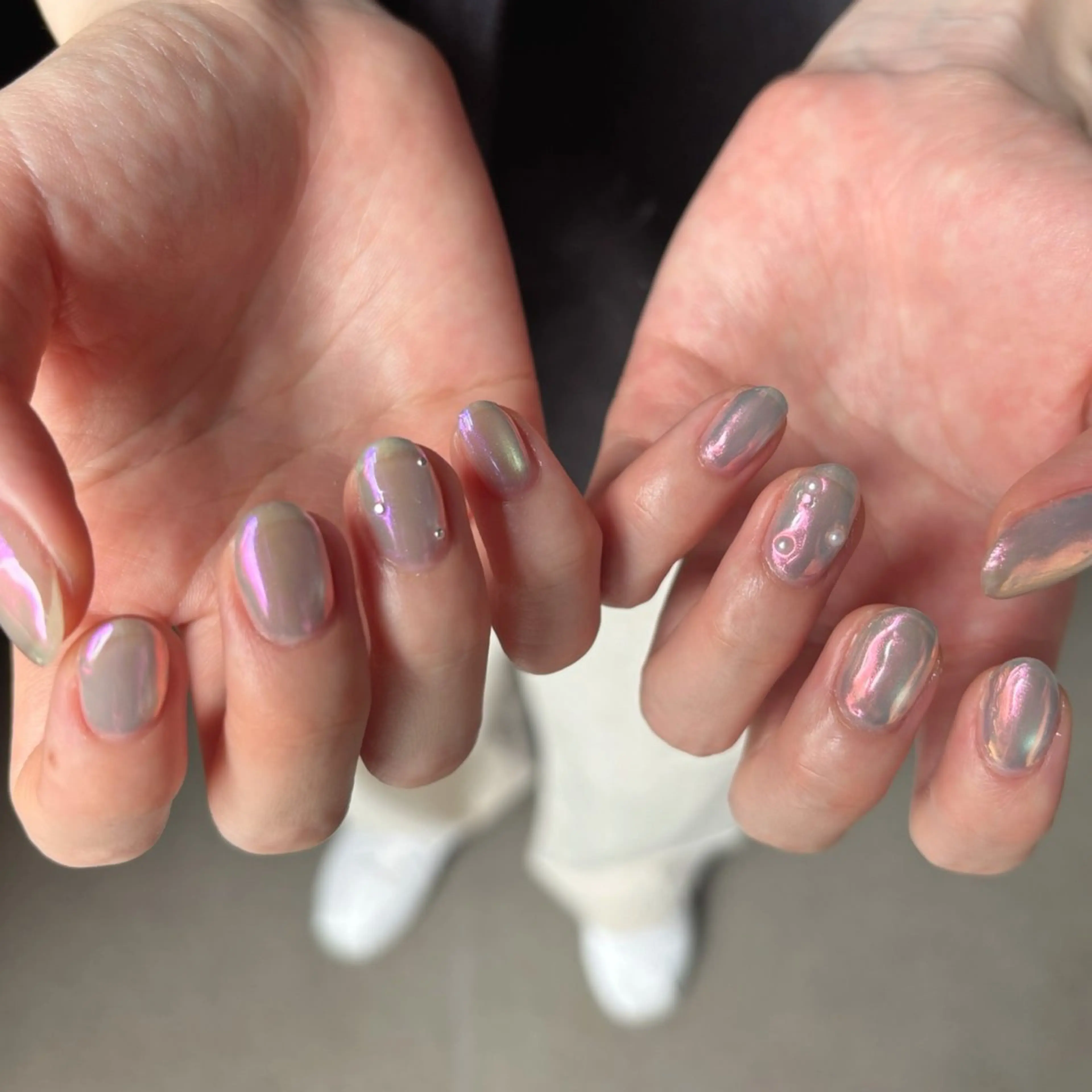ネイル キラキラネイル 夏ネイル ハンドネイル Amo Nailのネイルデザイン