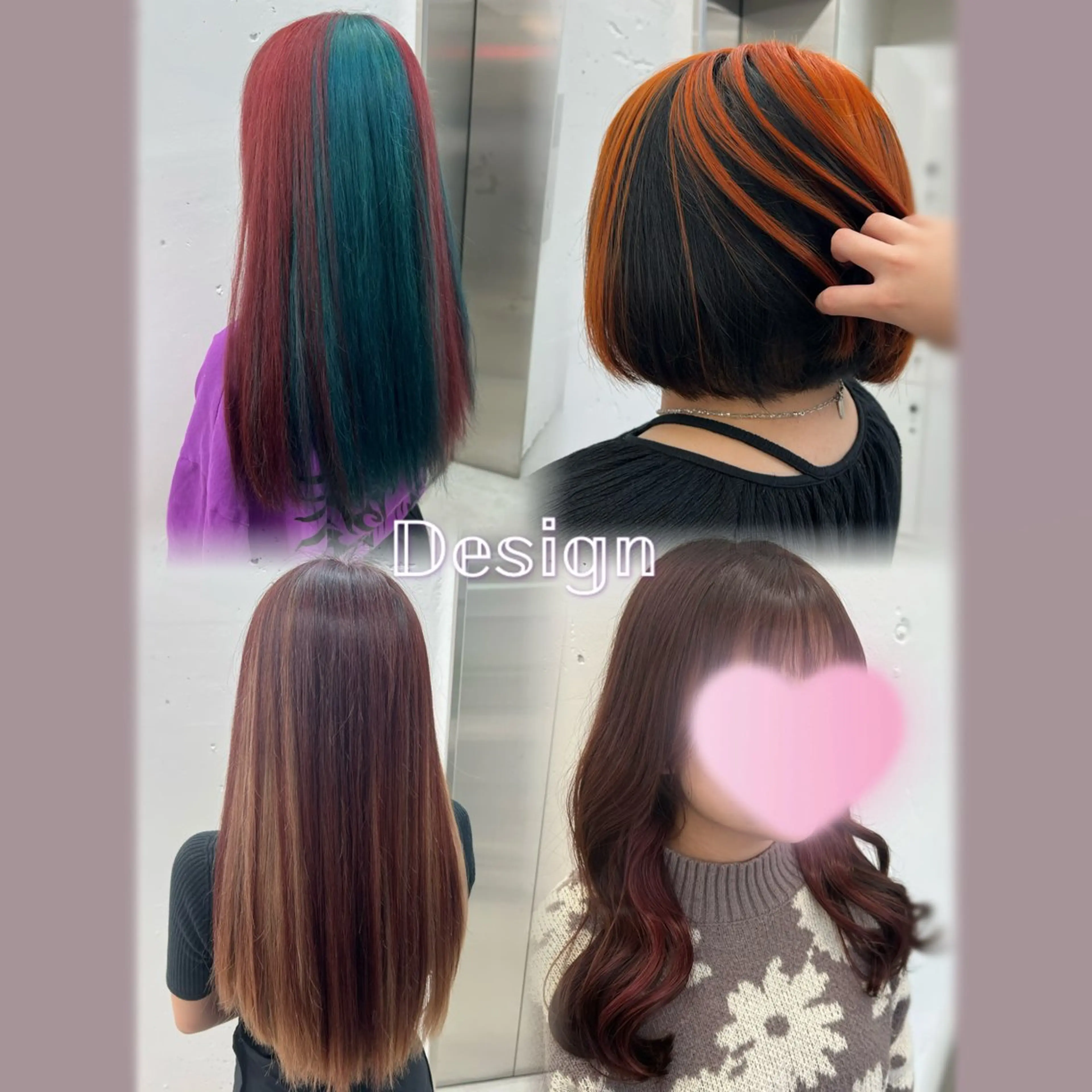 ロング カラー ミストバング ブリーチ デザインカラー ダブルカラー  フェイスフレーミング カット ヘアカラー 🌷︎あすか🌷 JILLSTUDIOのヘアスタイル