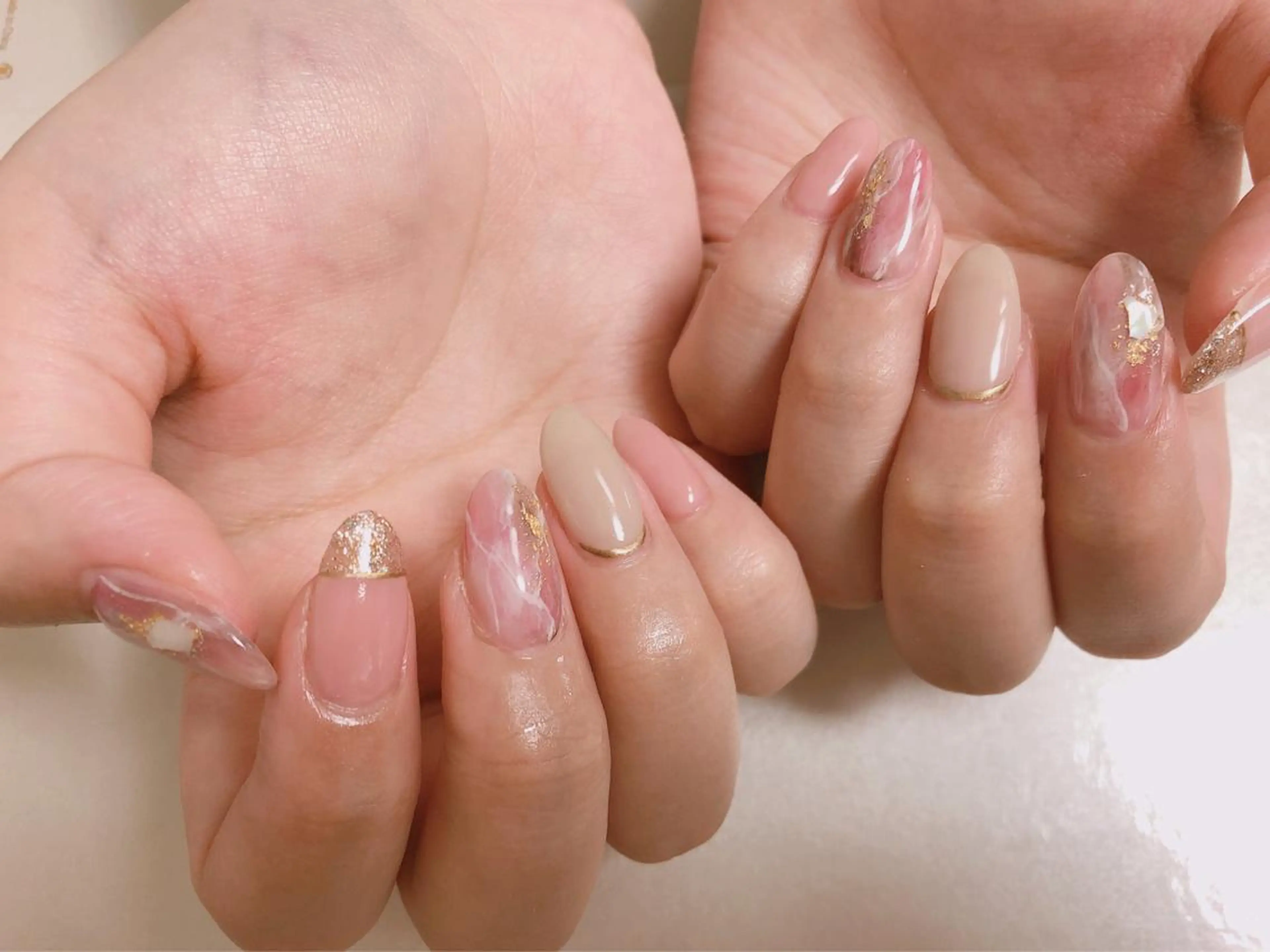 ネイル 大理石ネイル(マーブル) mogunail &blowのネイルデザイン