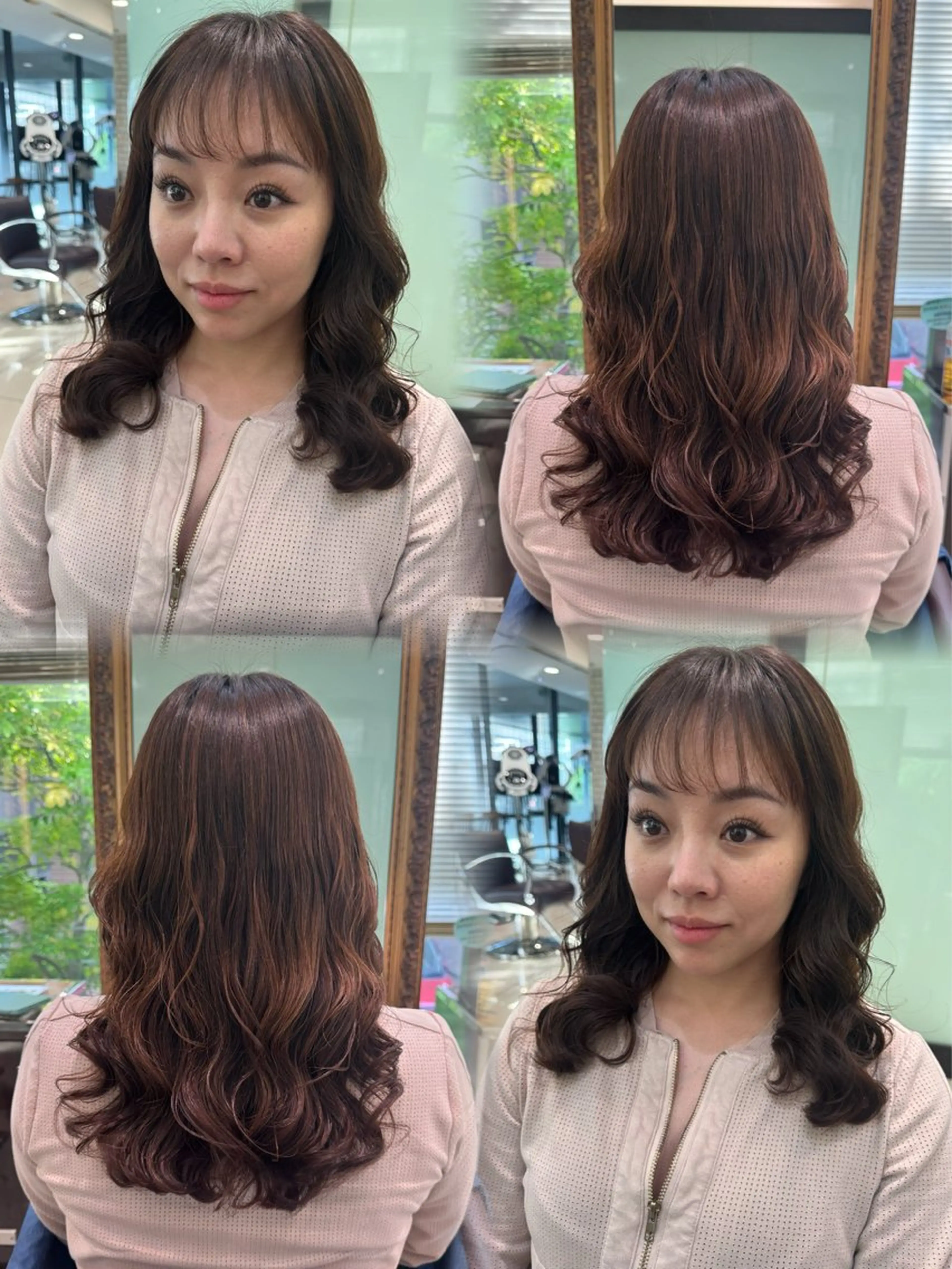 セミロング カット パーマ 大人可愛い♡コテ巻き パーマ🌼杉田 萌恵のヘアスタイル