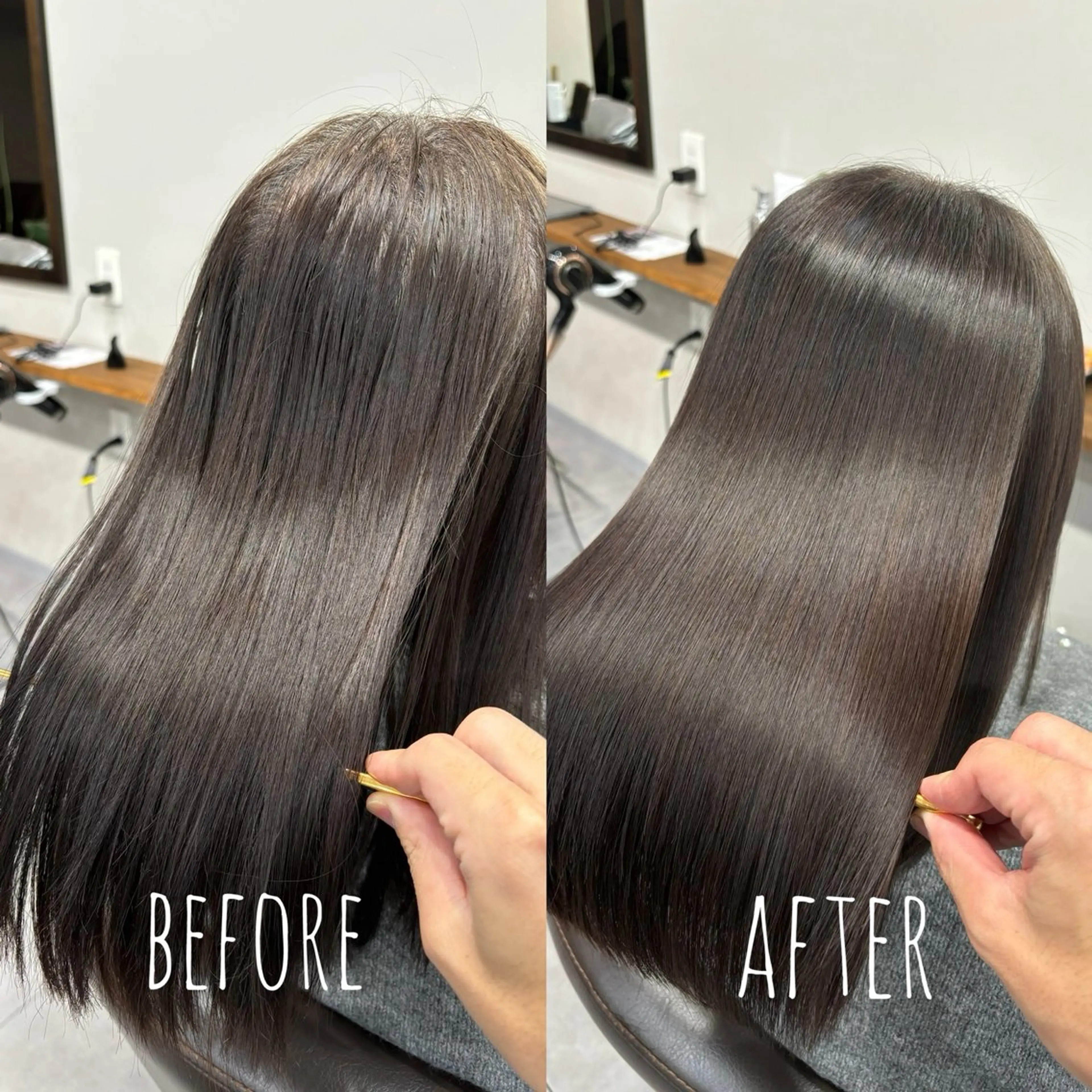 ロング カット ヘアカラー トリートメント 縮毛矯正、髪質改善／ 松田 龍之介のヘアスタイル