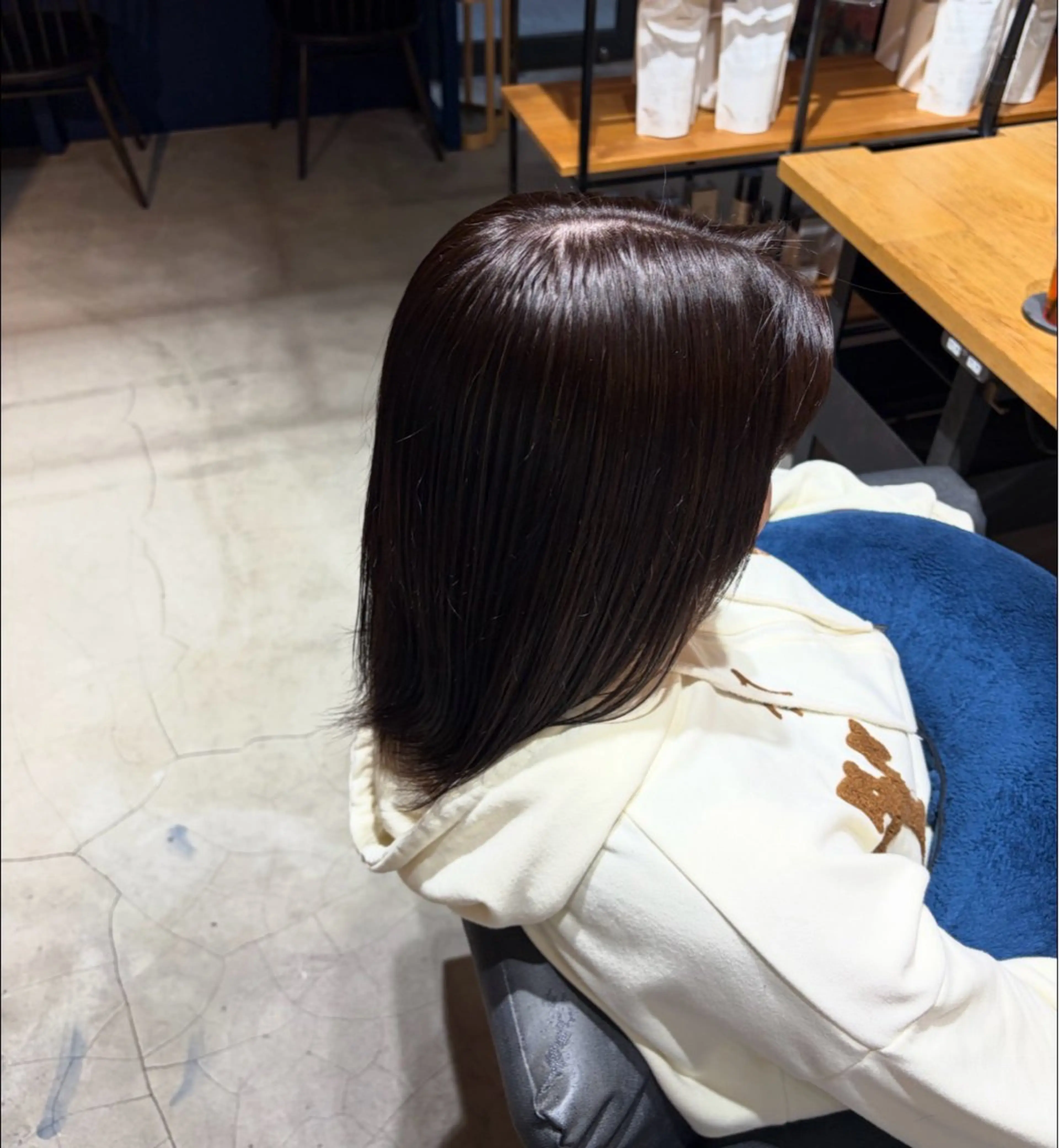 カラー バイオレットカラー ヘアカラー 大参 花のヘアスタイル