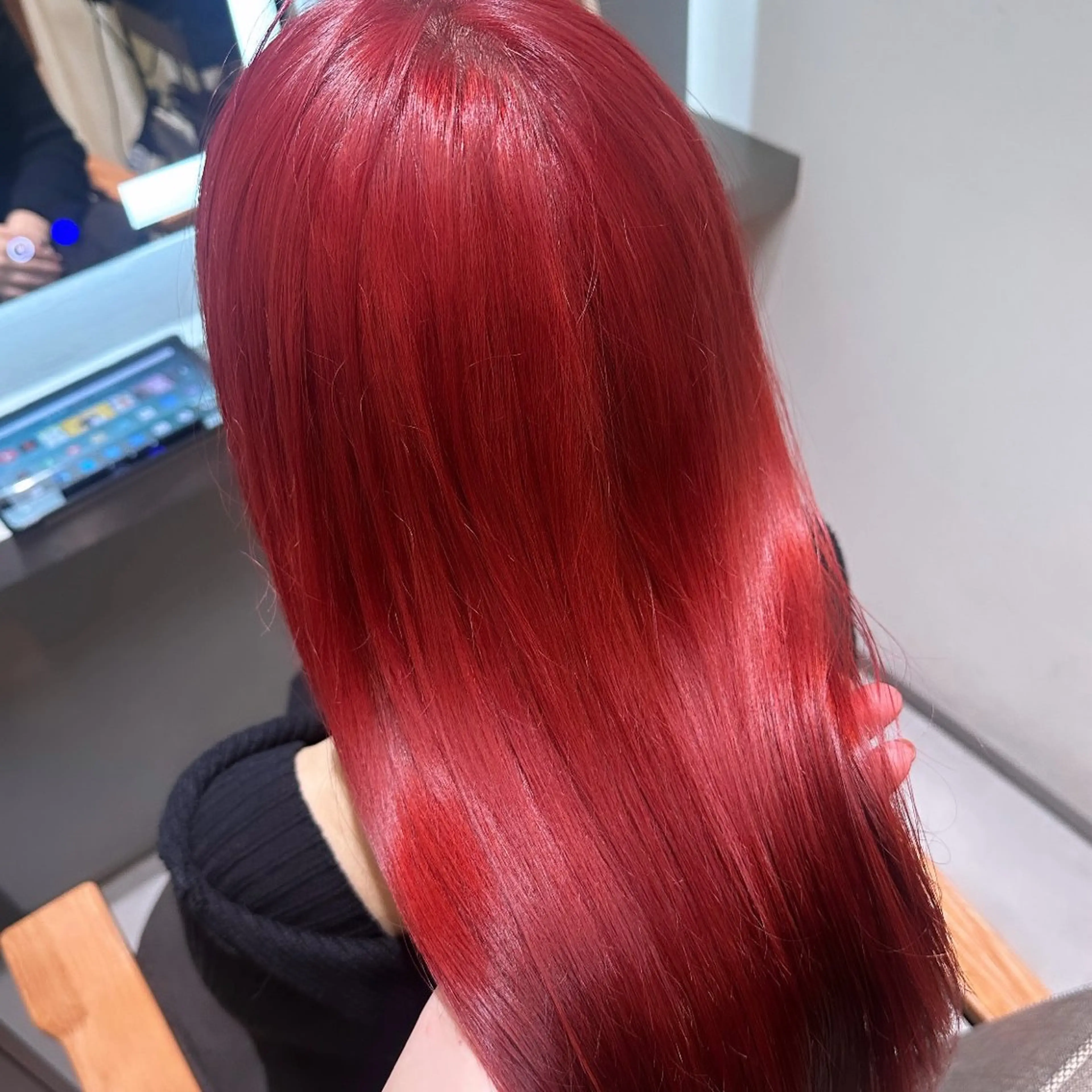 ロング カラー ヘアアレンジ ブリーチ レッドカラー カット ヘアカラー トリートメント 🇰🇷韓国スタイル レイヤー/ayanaのヘアスタイル