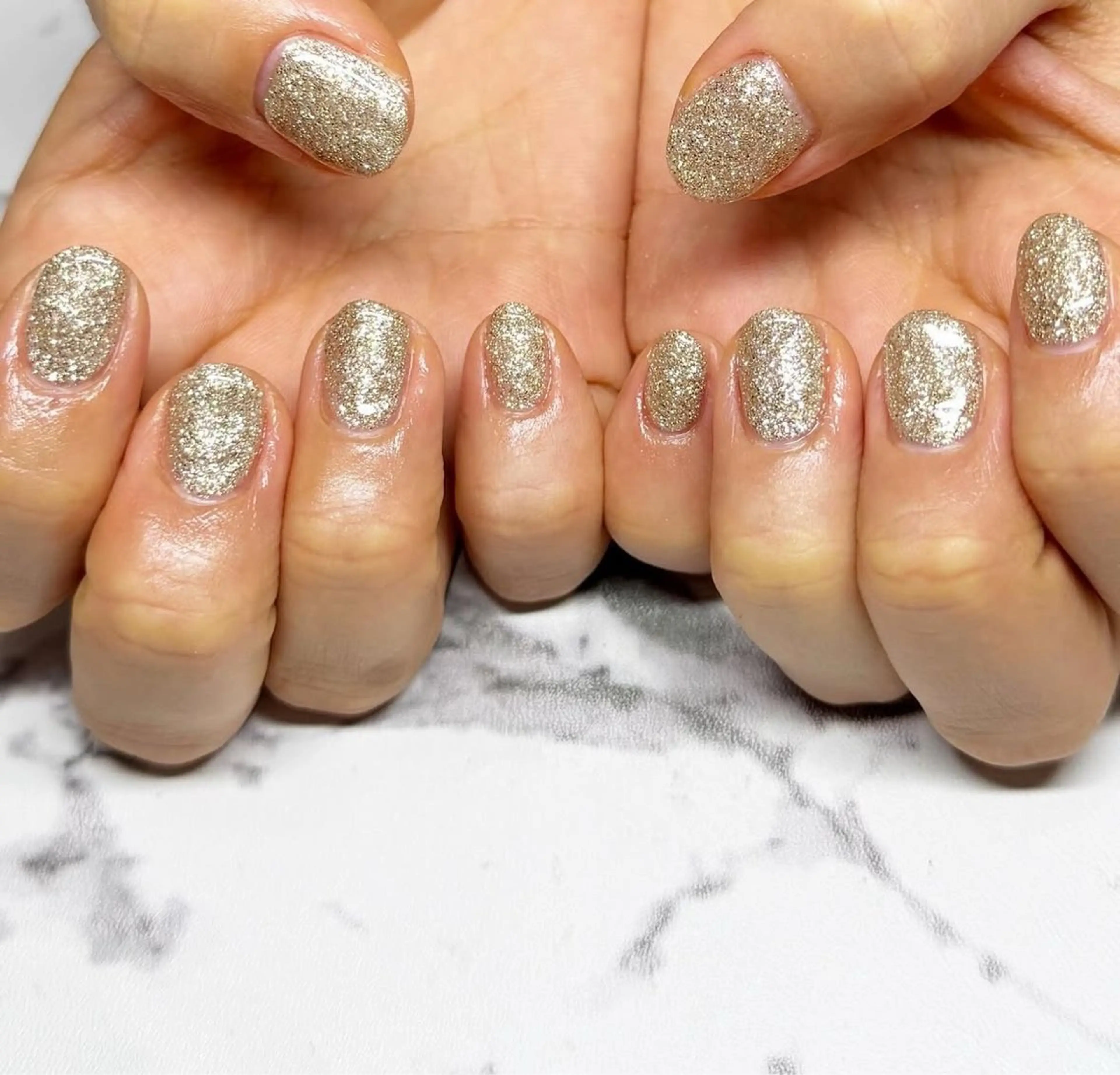 ネイル ラメ(グリッター) ワンカラーネイル ハンドネイル フットネイル Chitti yuuriのネイルデザイン