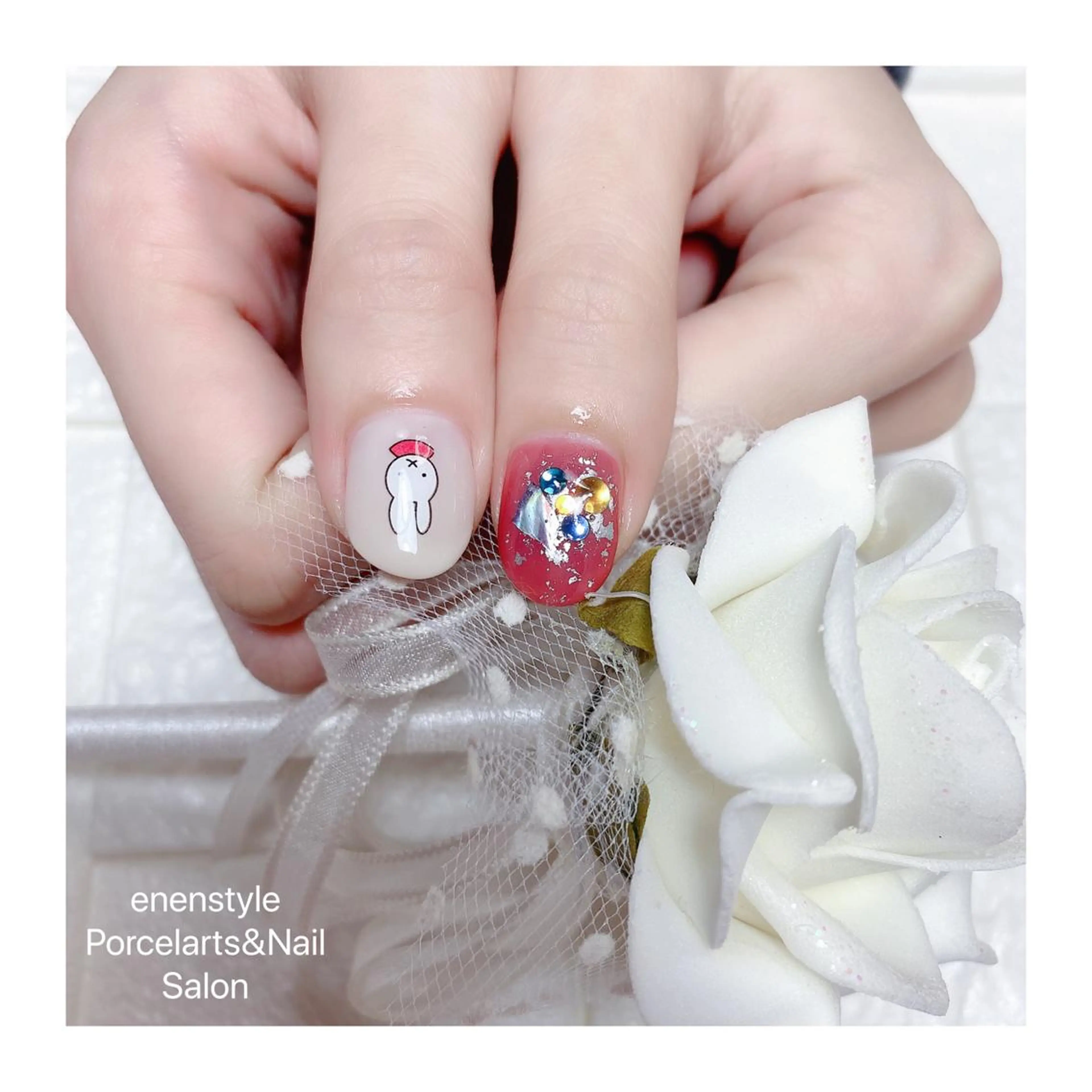 ミディアム ネイル ハンドネイル 👑enen style👑のネイルデザイン