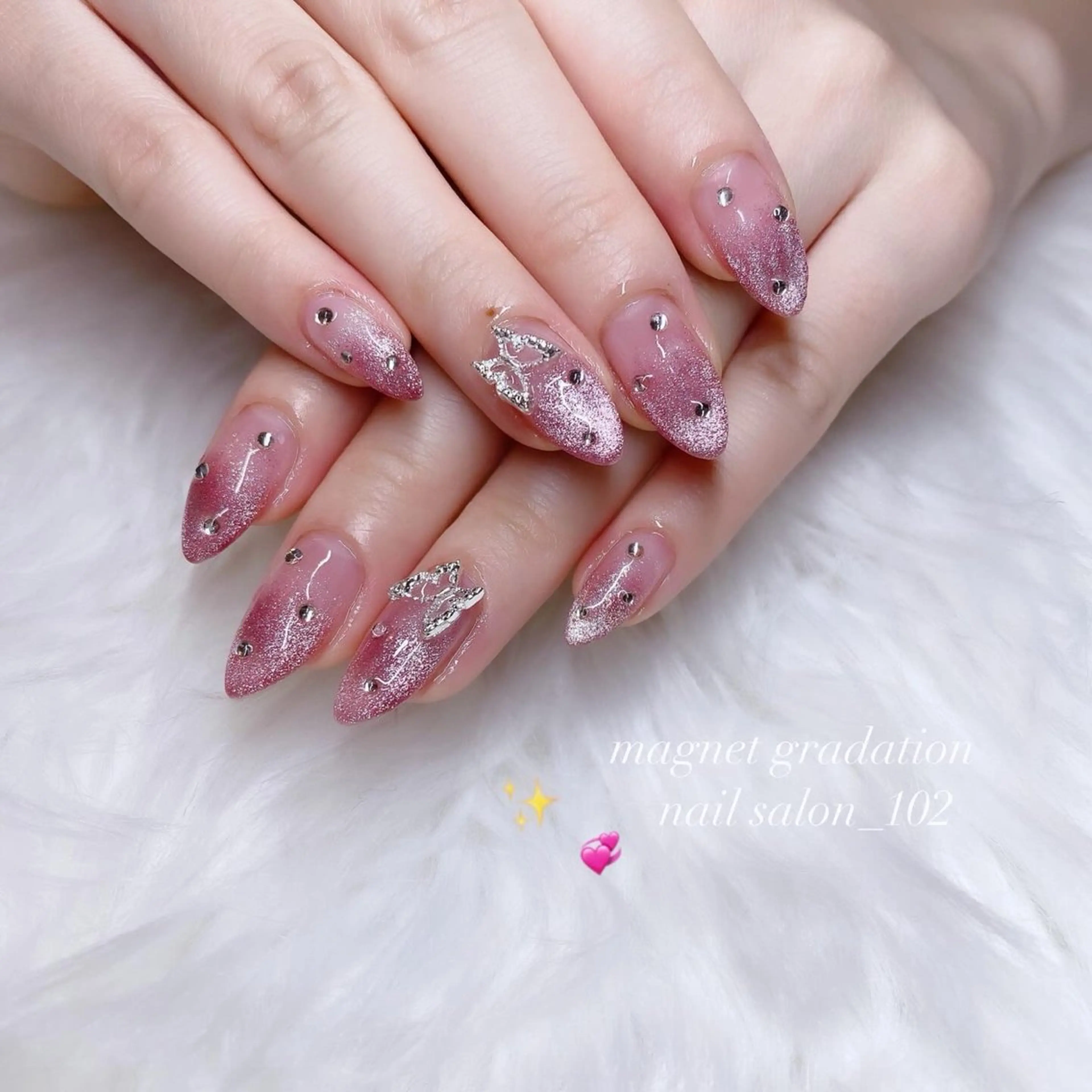 ネイル マグネットネイル ピンク ハンドネイル nail salon 102のその他イメージ