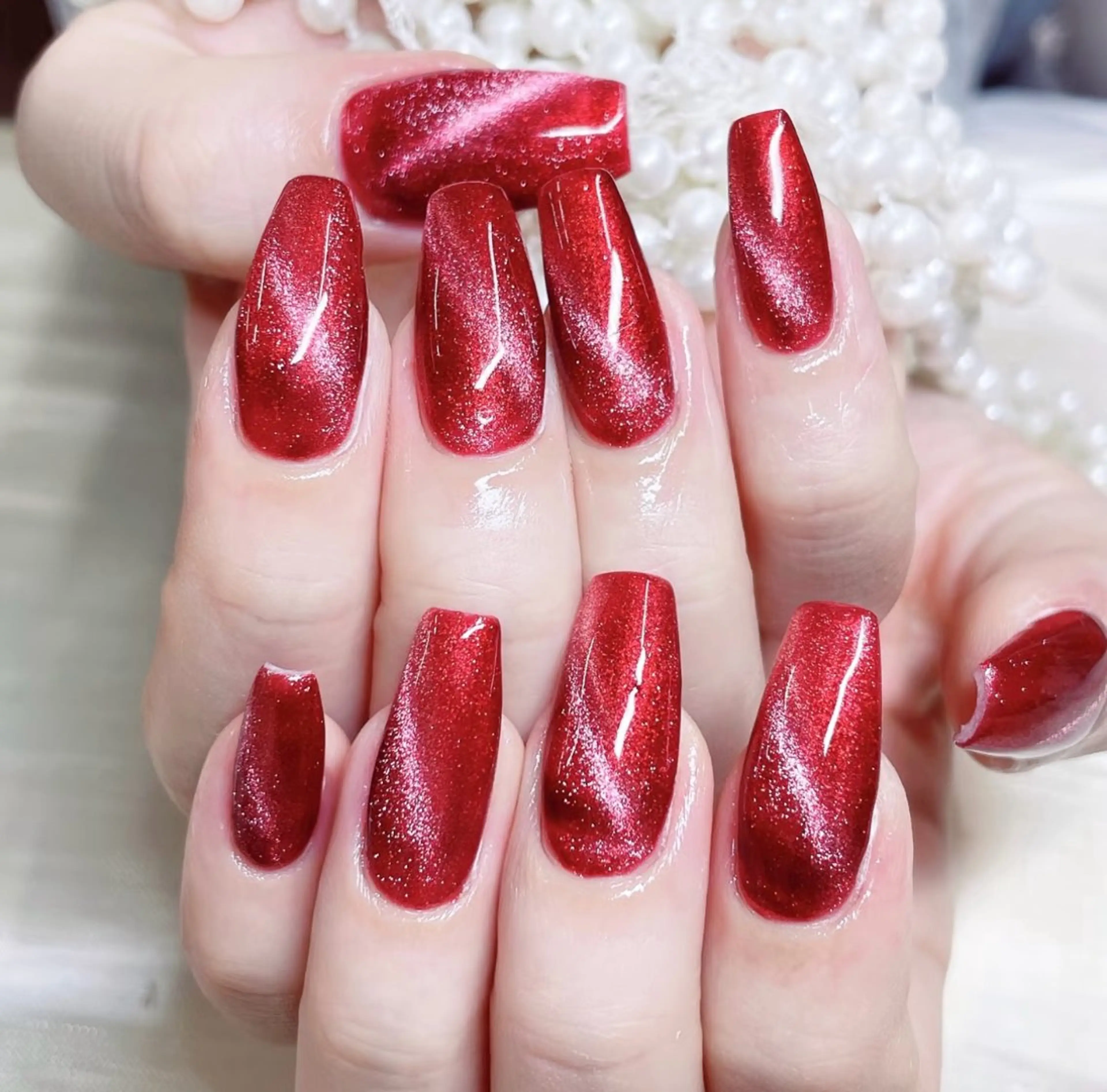 ネイル アートネイル べっ甲ネイル チークネイル 成人式 長さ出し ハンドネイル ハンドケア For you. Nail Salonのネイルデザイン