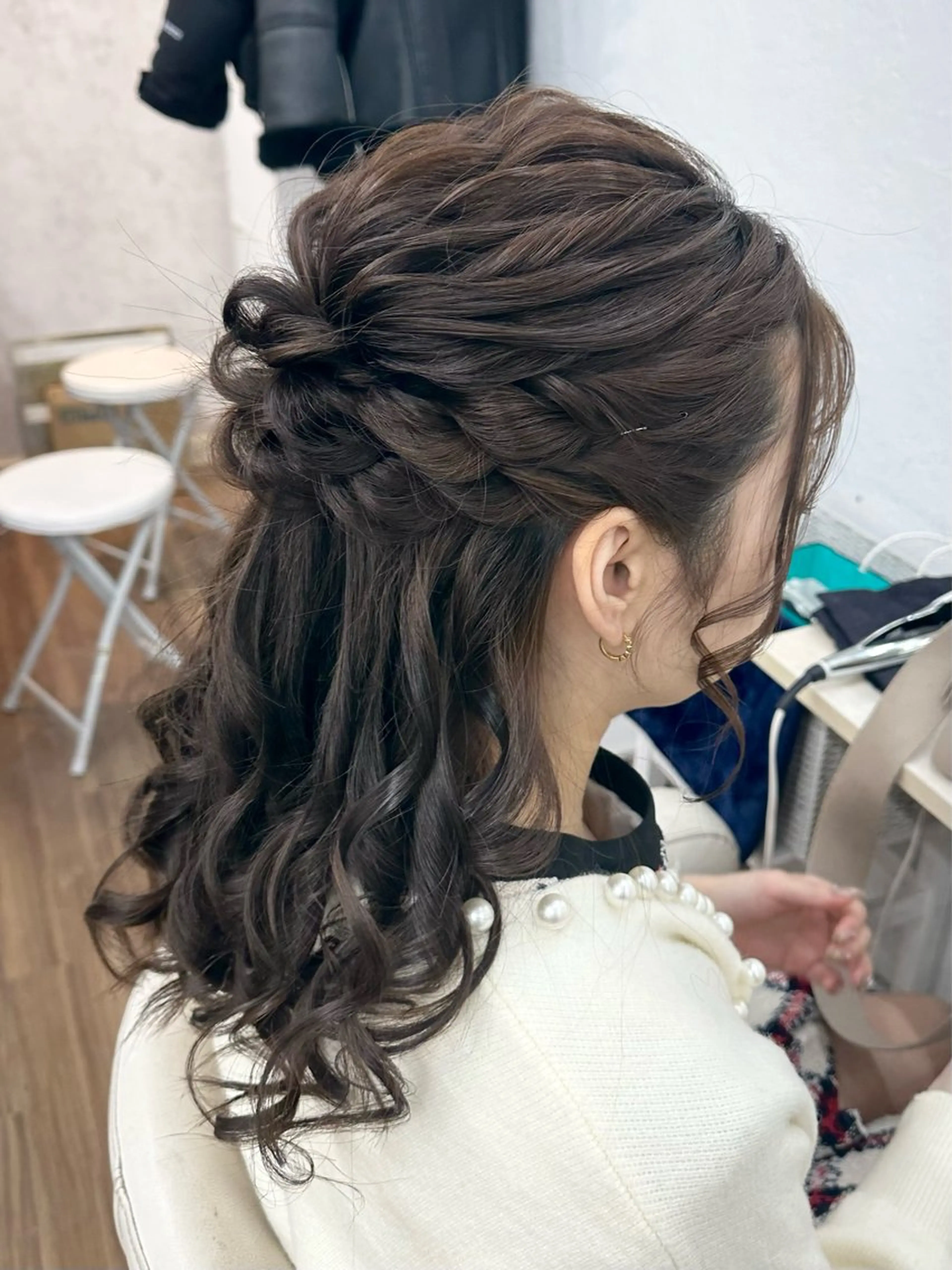 ヘアアレンジ ハーフアップ GLOSS♡ ヤマガミコウジのヘアスタイル
