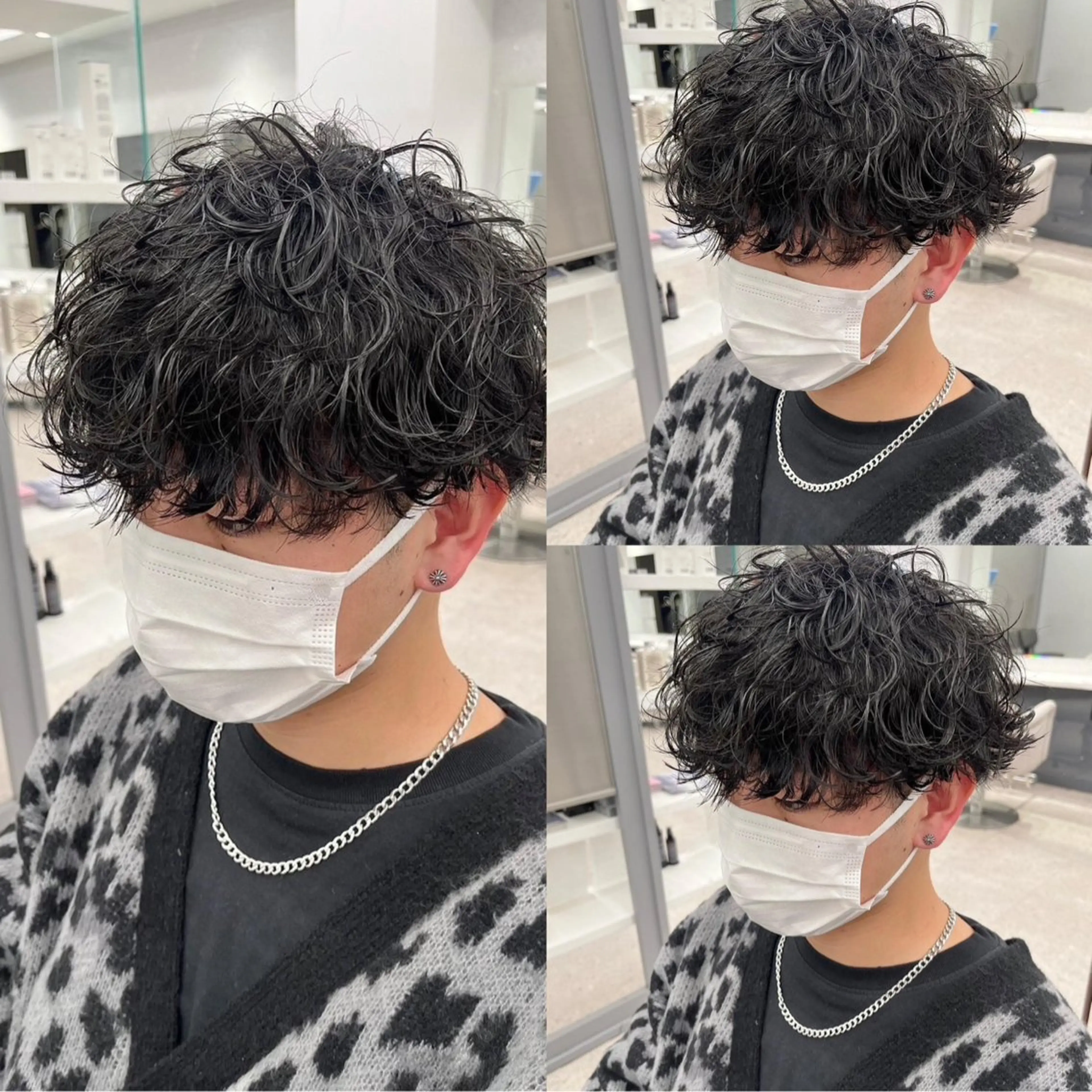 パーマ メンズ メンズカット/眉カッ ト/ブリーチ/シオリのヘアスタイル