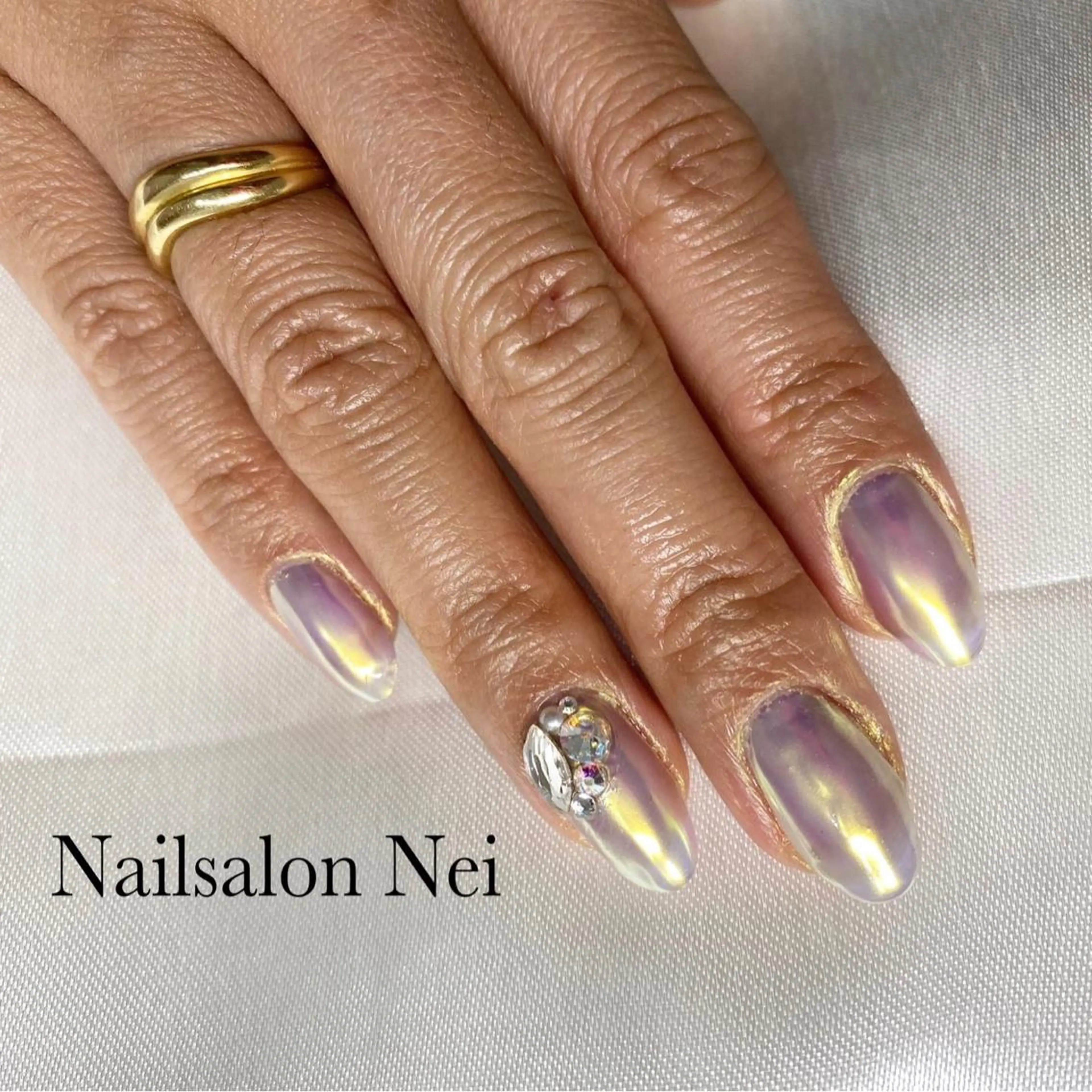 ネイル オーロラネイル ミラーネイル Nailsalon Ｒ《喜多見3分》のネイルデザイン