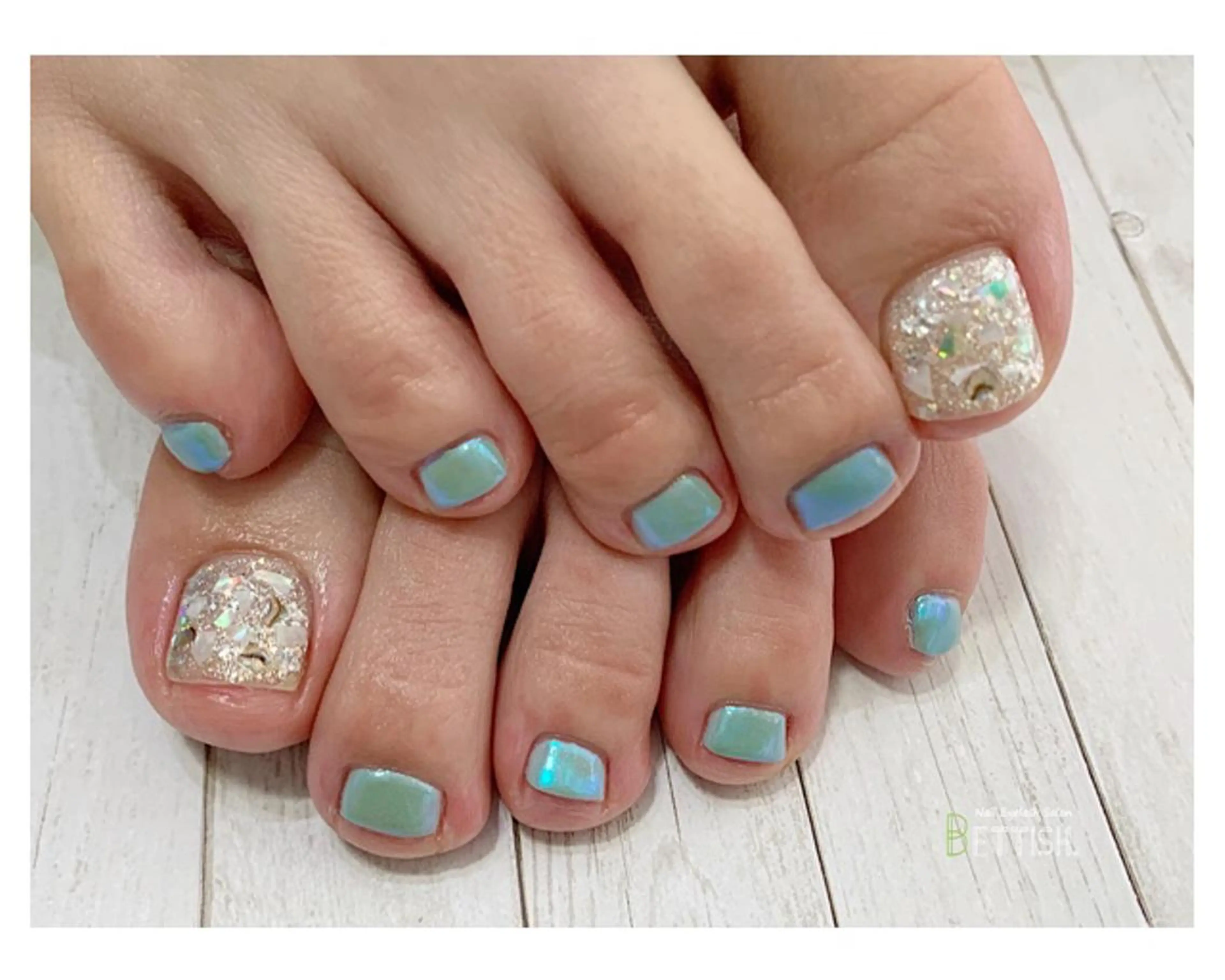 ネイル ブルー Yuuka. ◡̈⃝︎のネイルデザイン